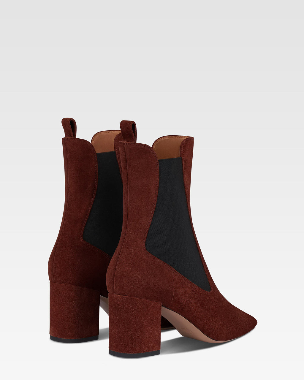 Stivaletti in pelle scamosciata mogano