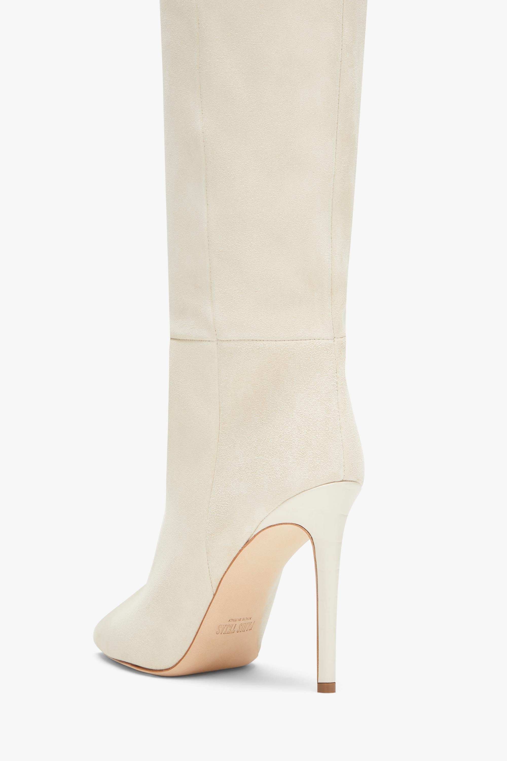 White suede knee high hot sale boots