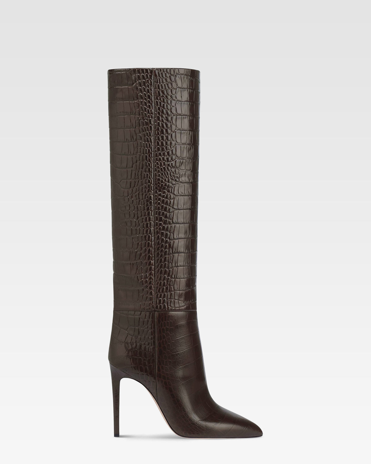 Bota de piel con efecto cocodrilo