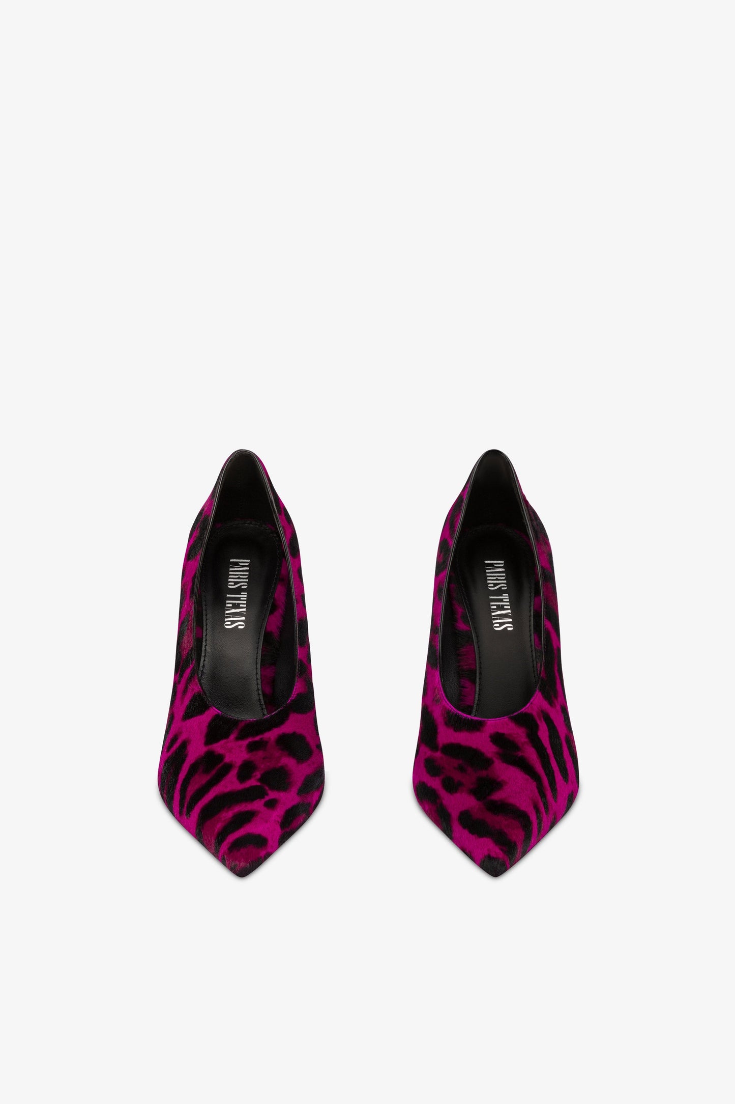 Decollete in cavallino con stampa leopardo color fuchsia