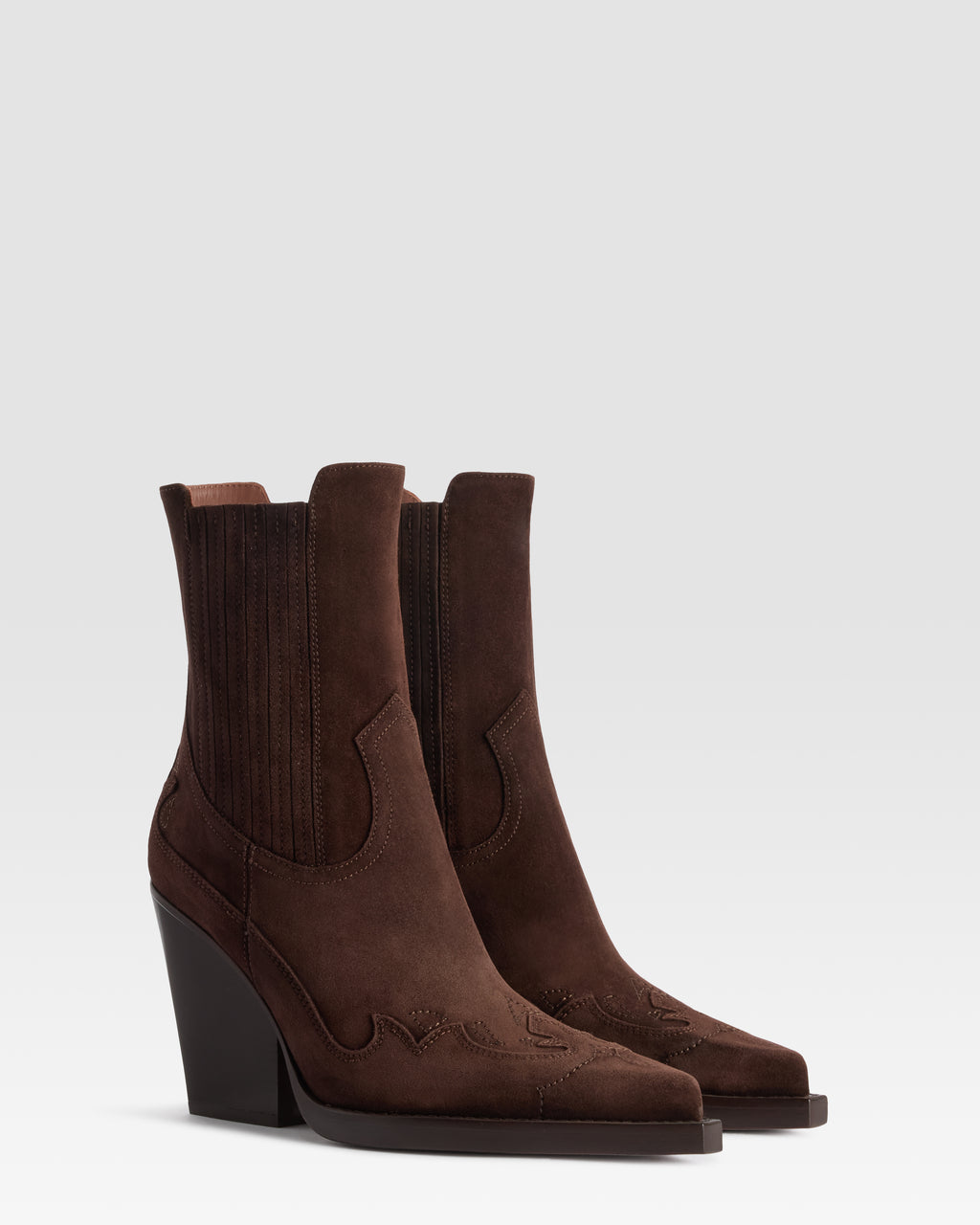 VELOURSLEDER WESTERN ANKLE BOOT