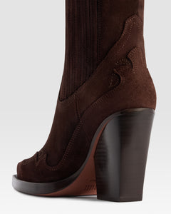 VELOURSLEDER WESTERN ANKLE BOOT