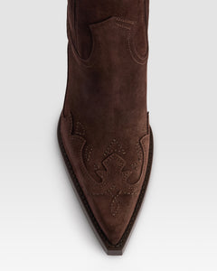 VELOURSLEDER WESTERN ANKLE BOOT
