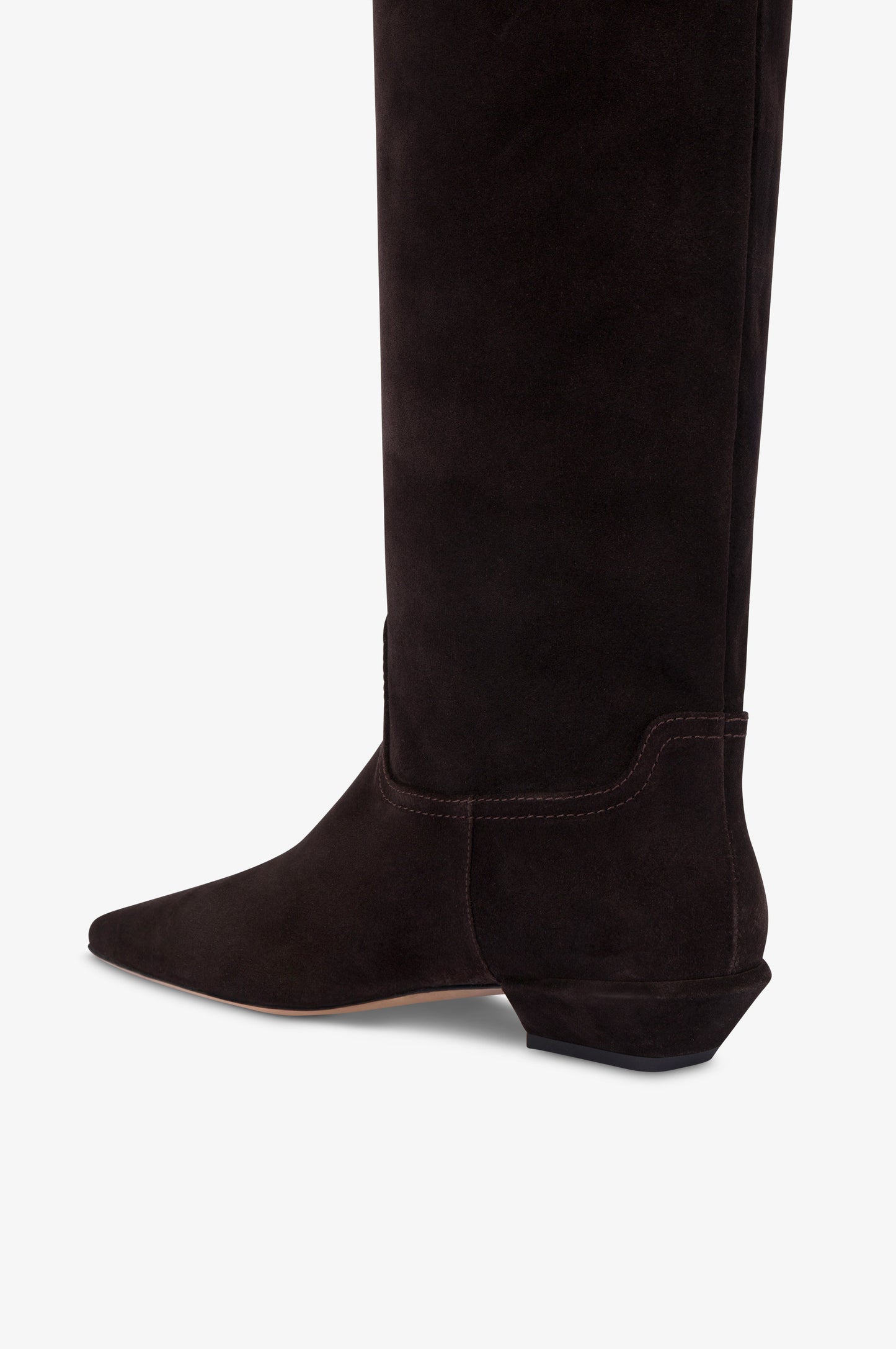 Boots in ebony calf suede leather.
