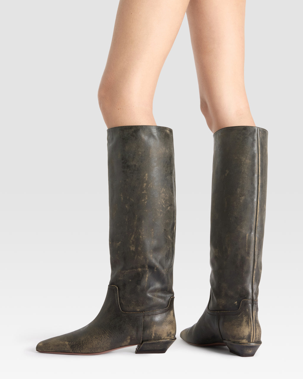 VINTAGE-EFFEKT LEDER STIEFEL