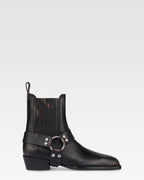 Botines de piel cepillado negro