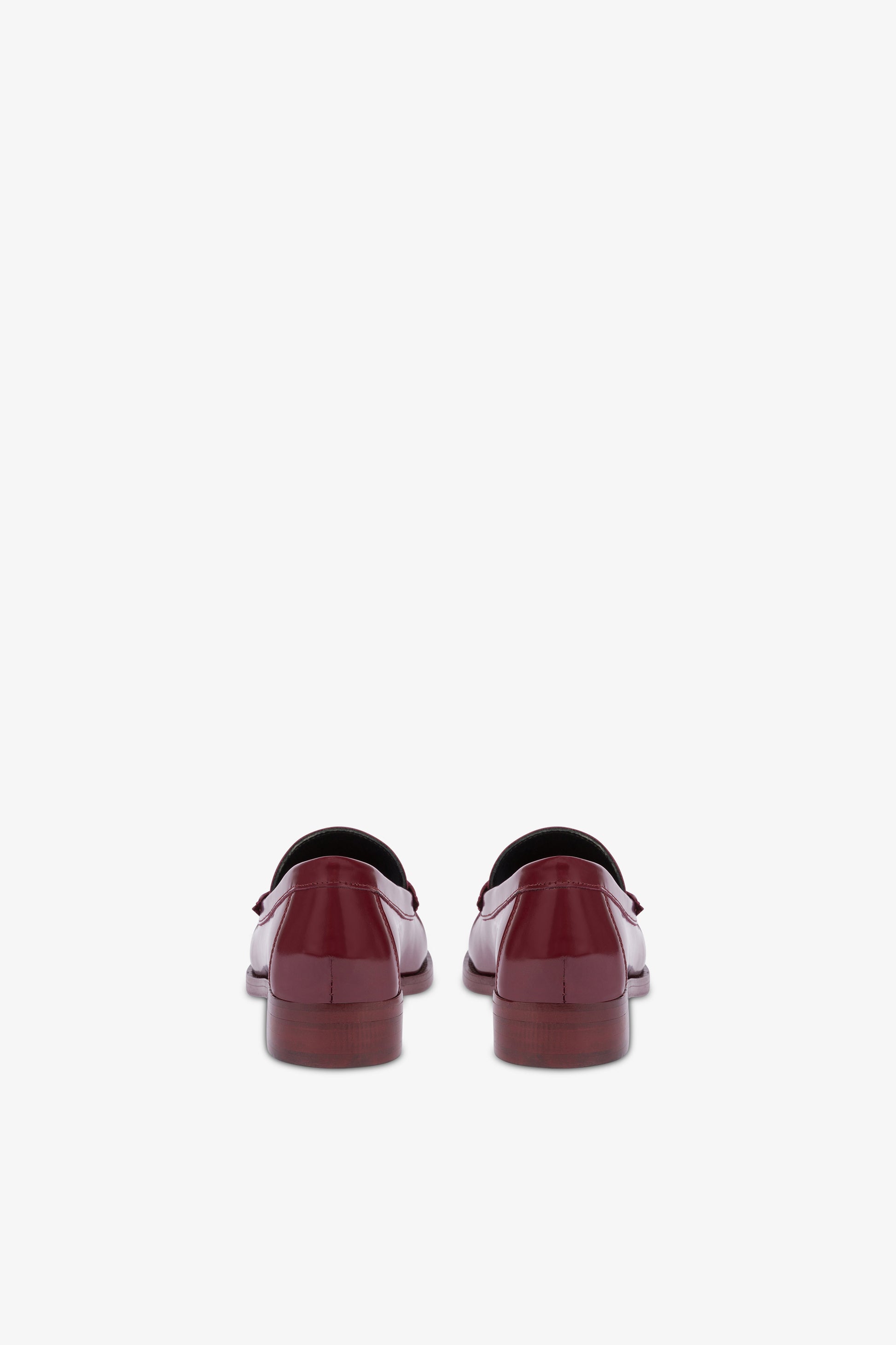 Loafer shoes in soft pinot noir brushed leather