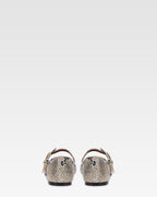 Python-print leather flat