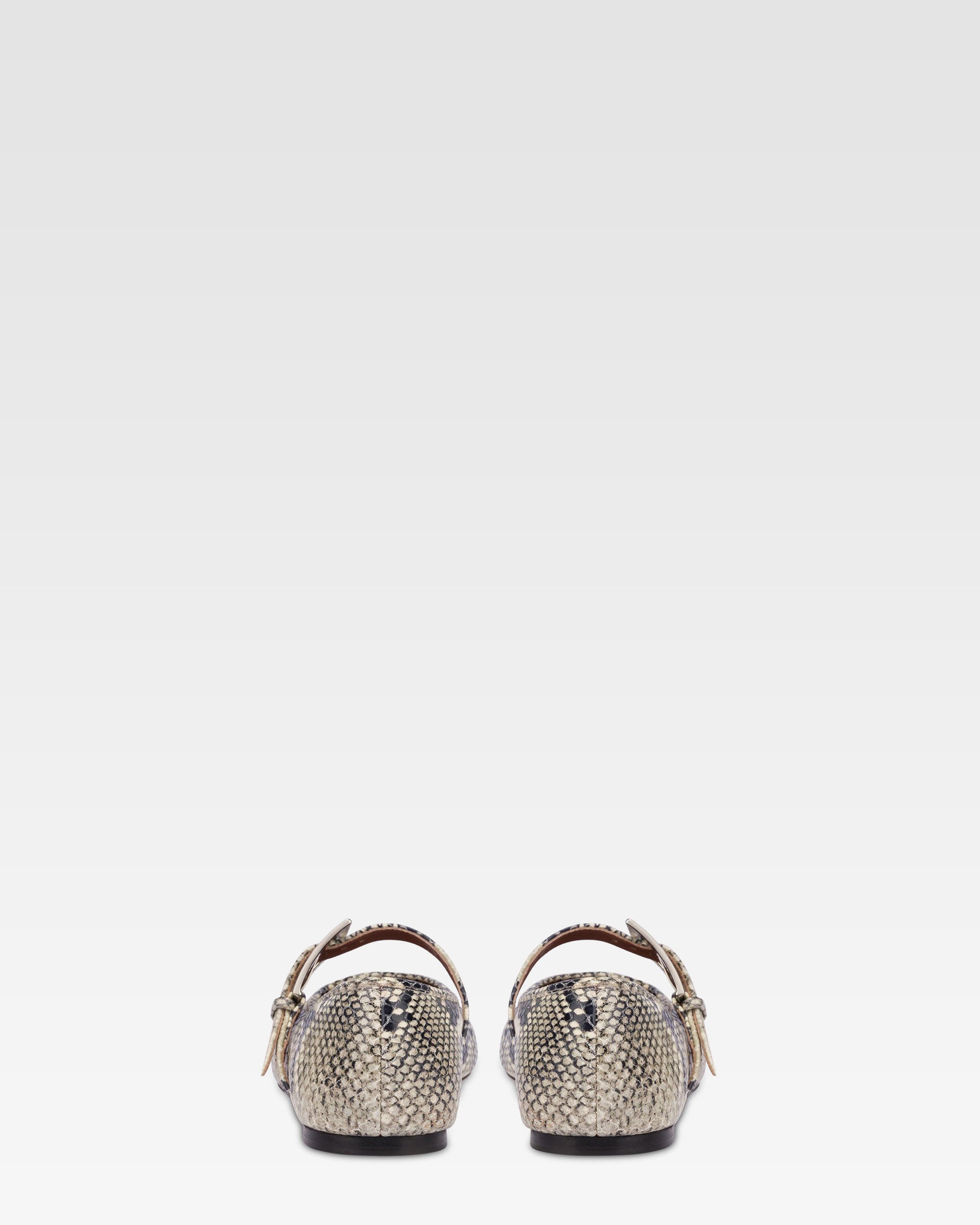 Python-print leather flat