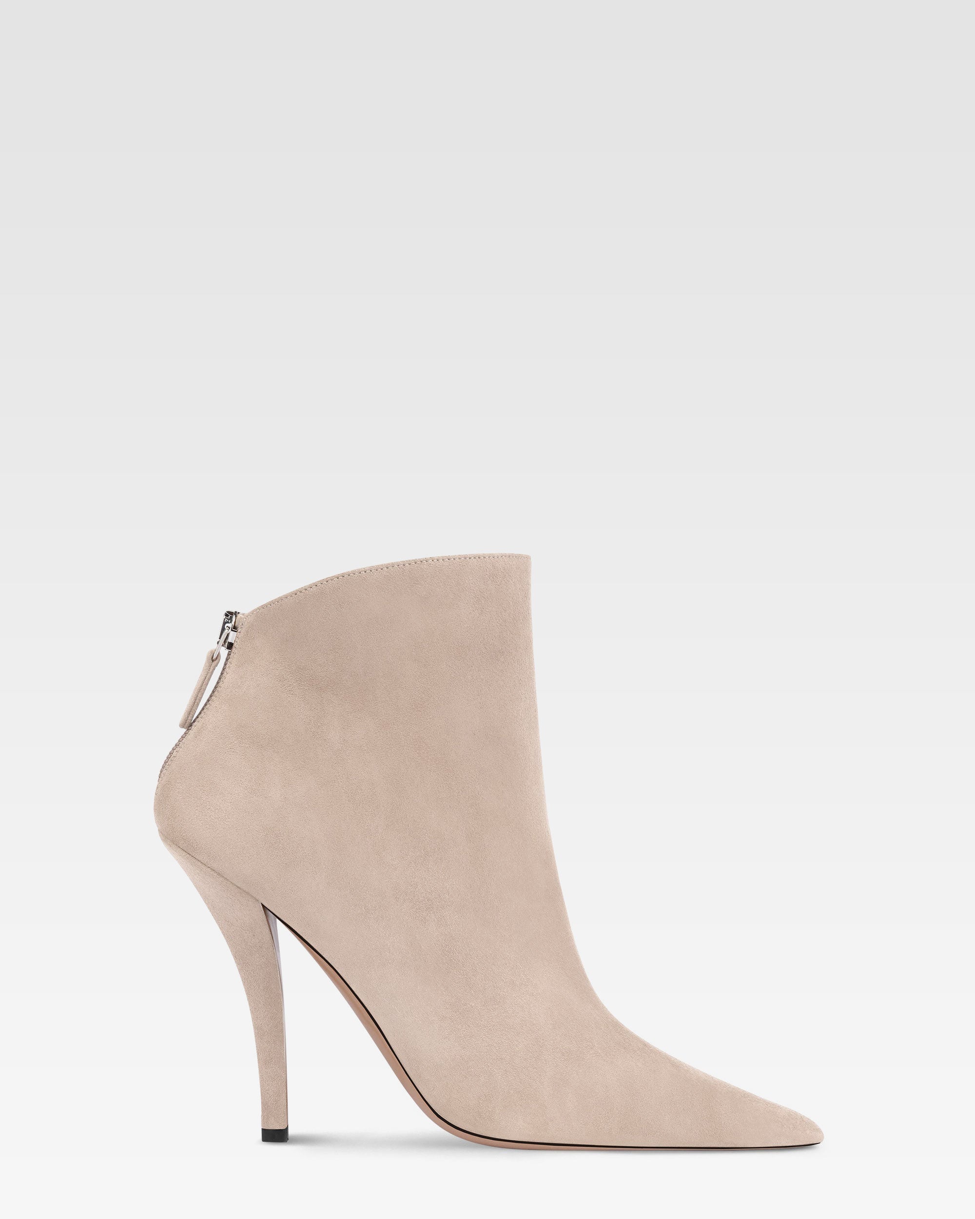Bottines en cuir suede gris