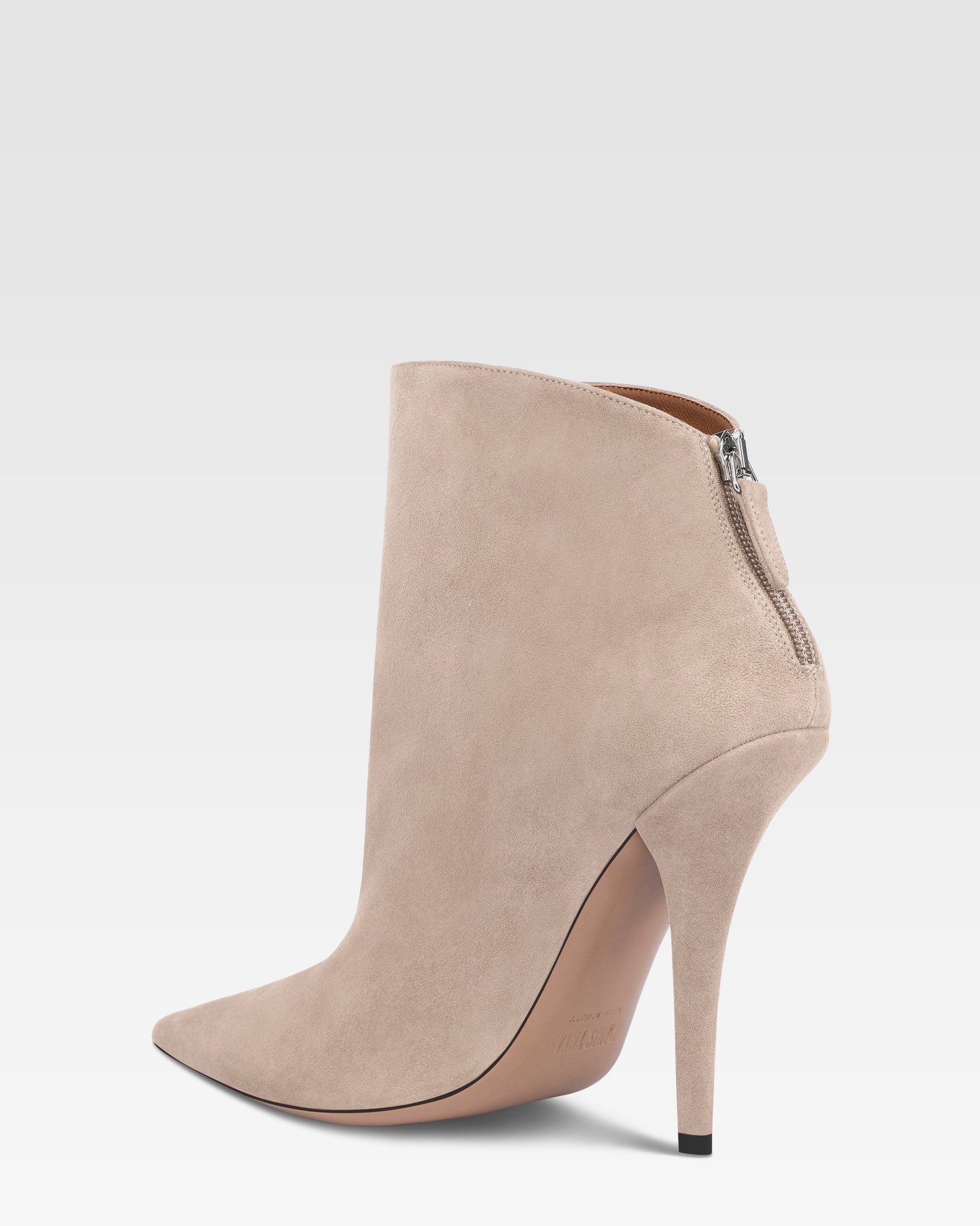 Bottines en cuir suede gris
