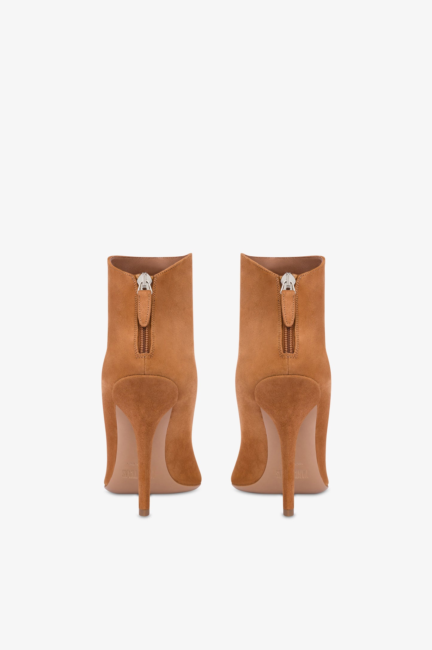 Ankle boots in cognac suede leather
