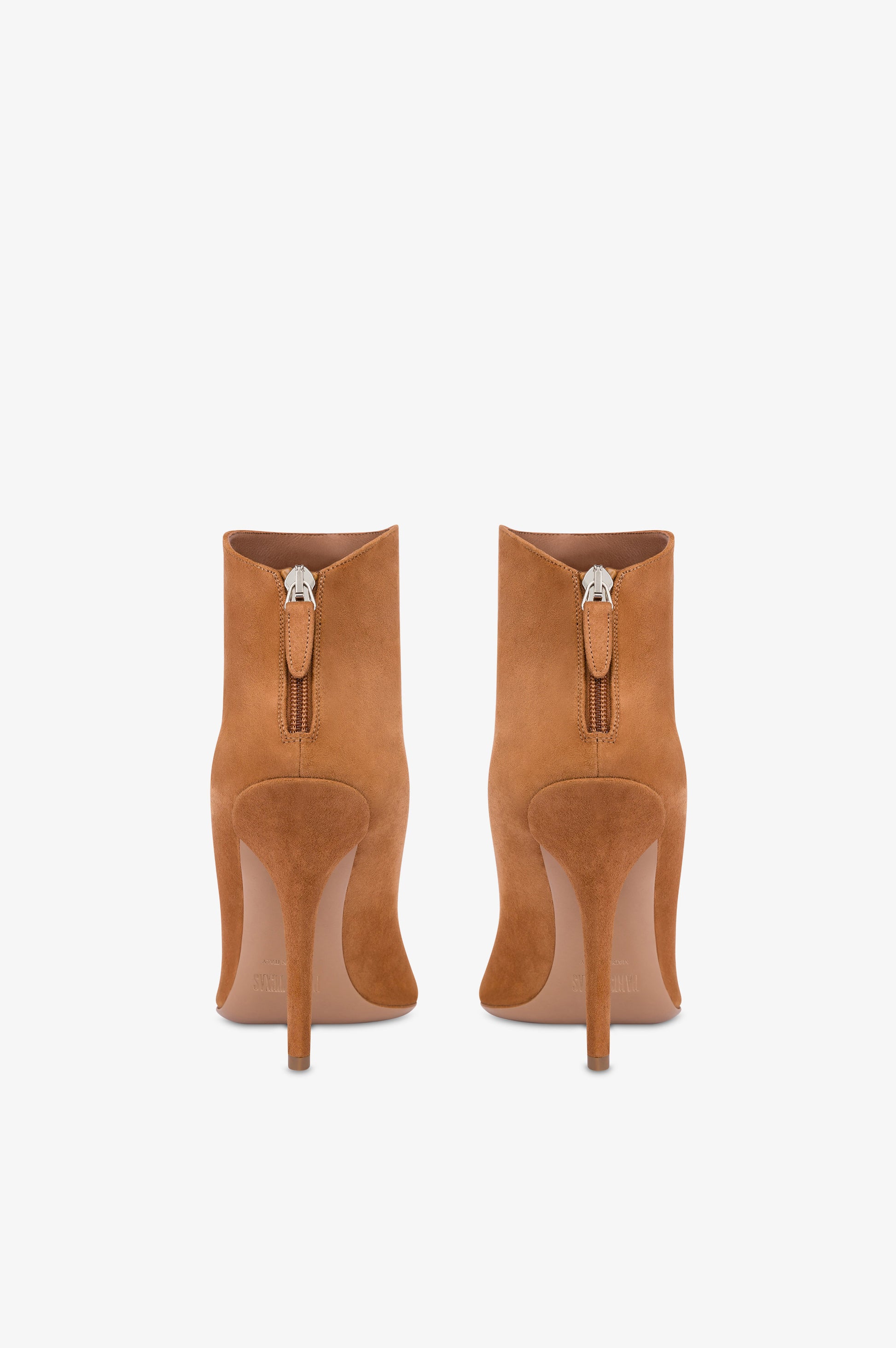 Ankle boots in cognac suede leather