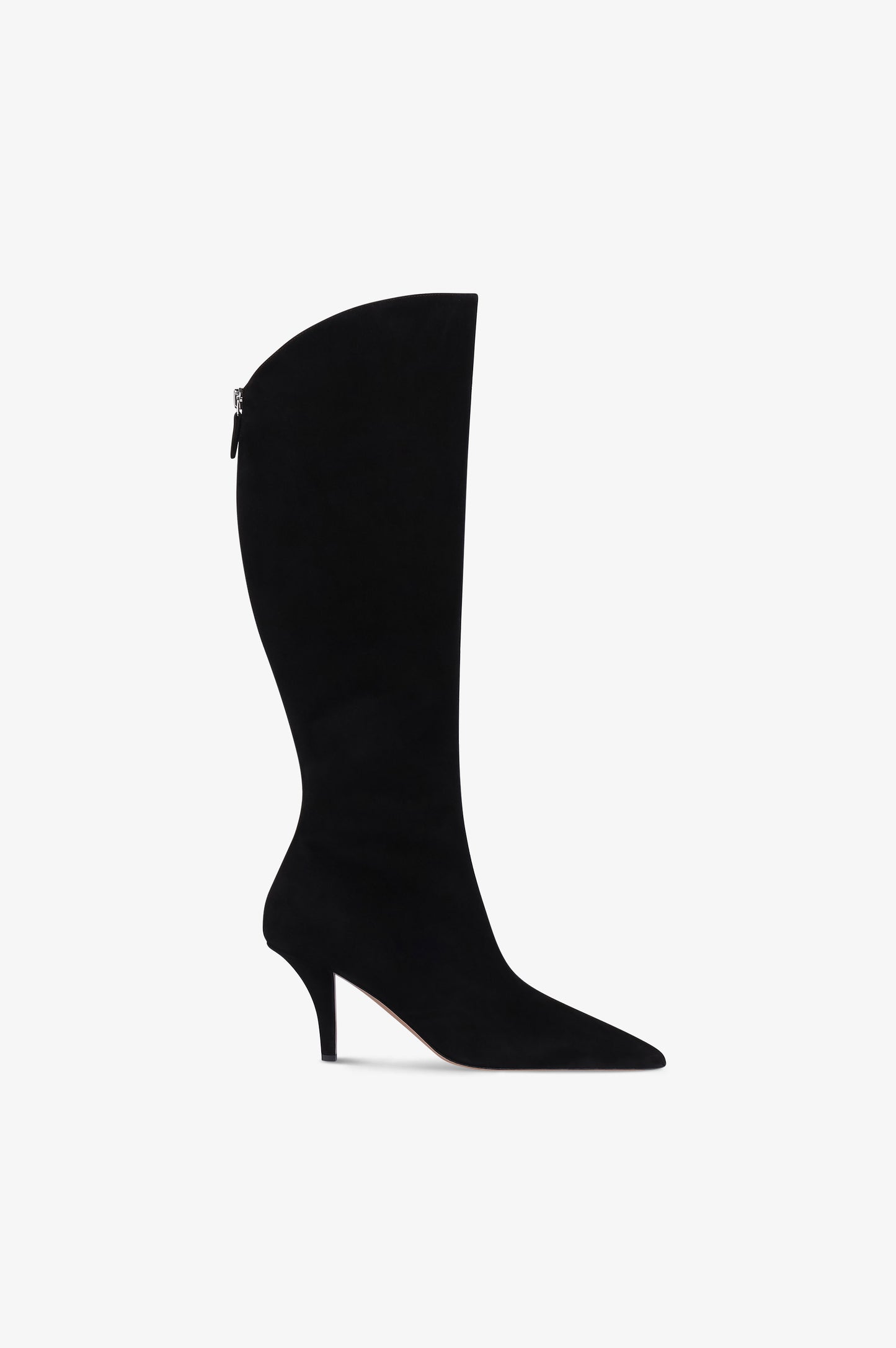 Botki z czarnej zamszowej skory