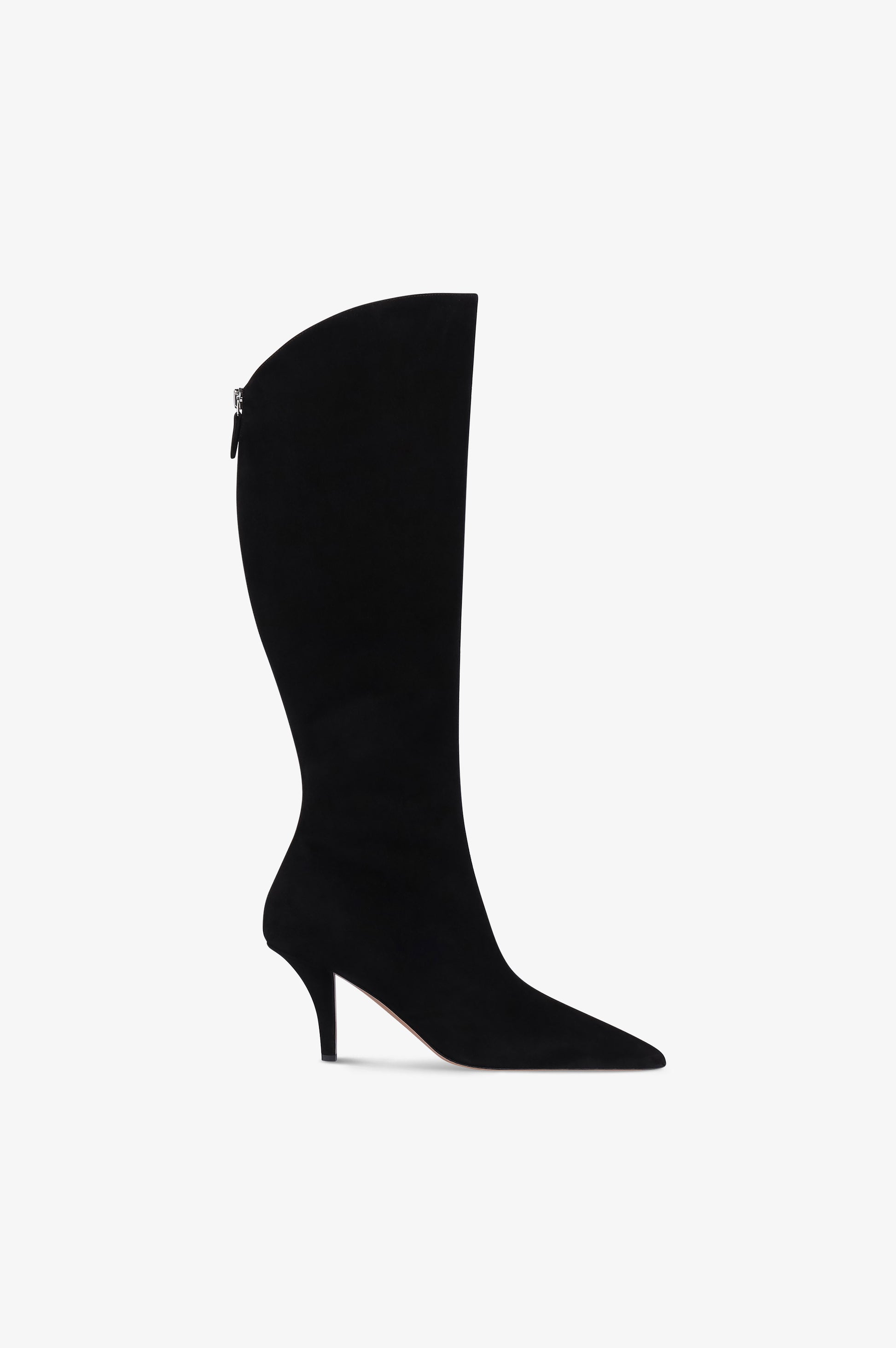 Botki z czarnej zamszowej skory