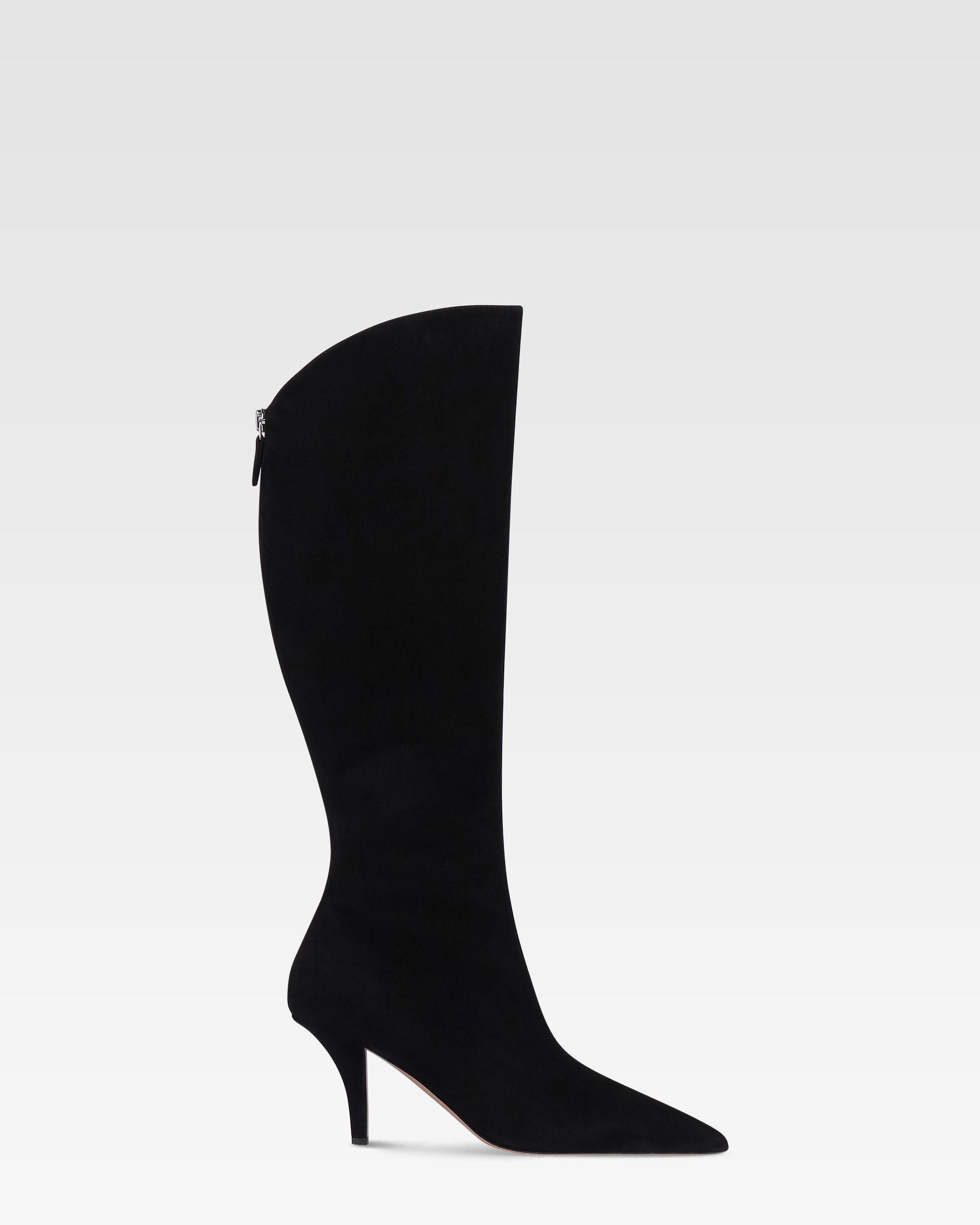 Bottes en cuir suede noir