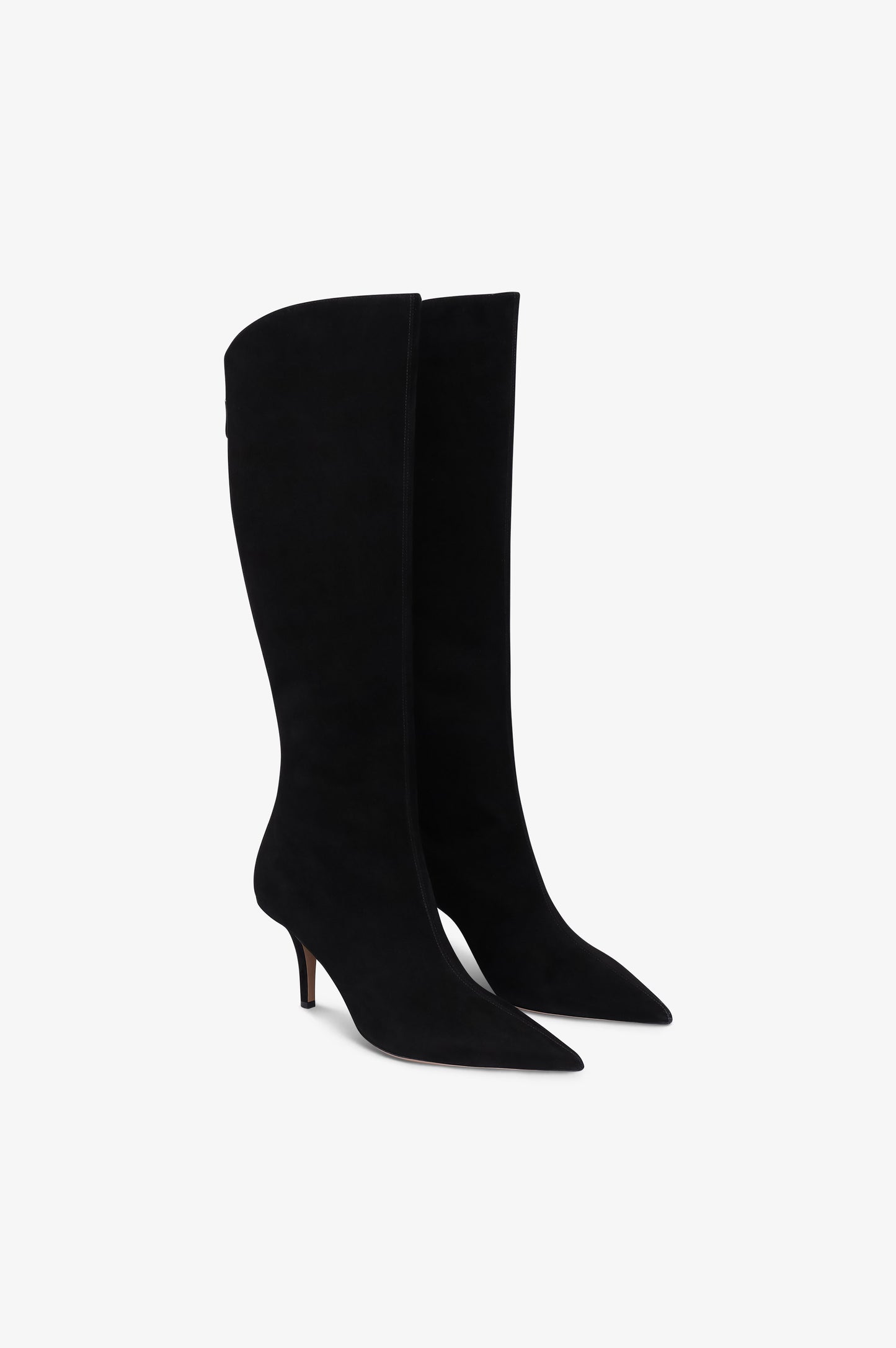 Botki z czarnej zamszowej skory