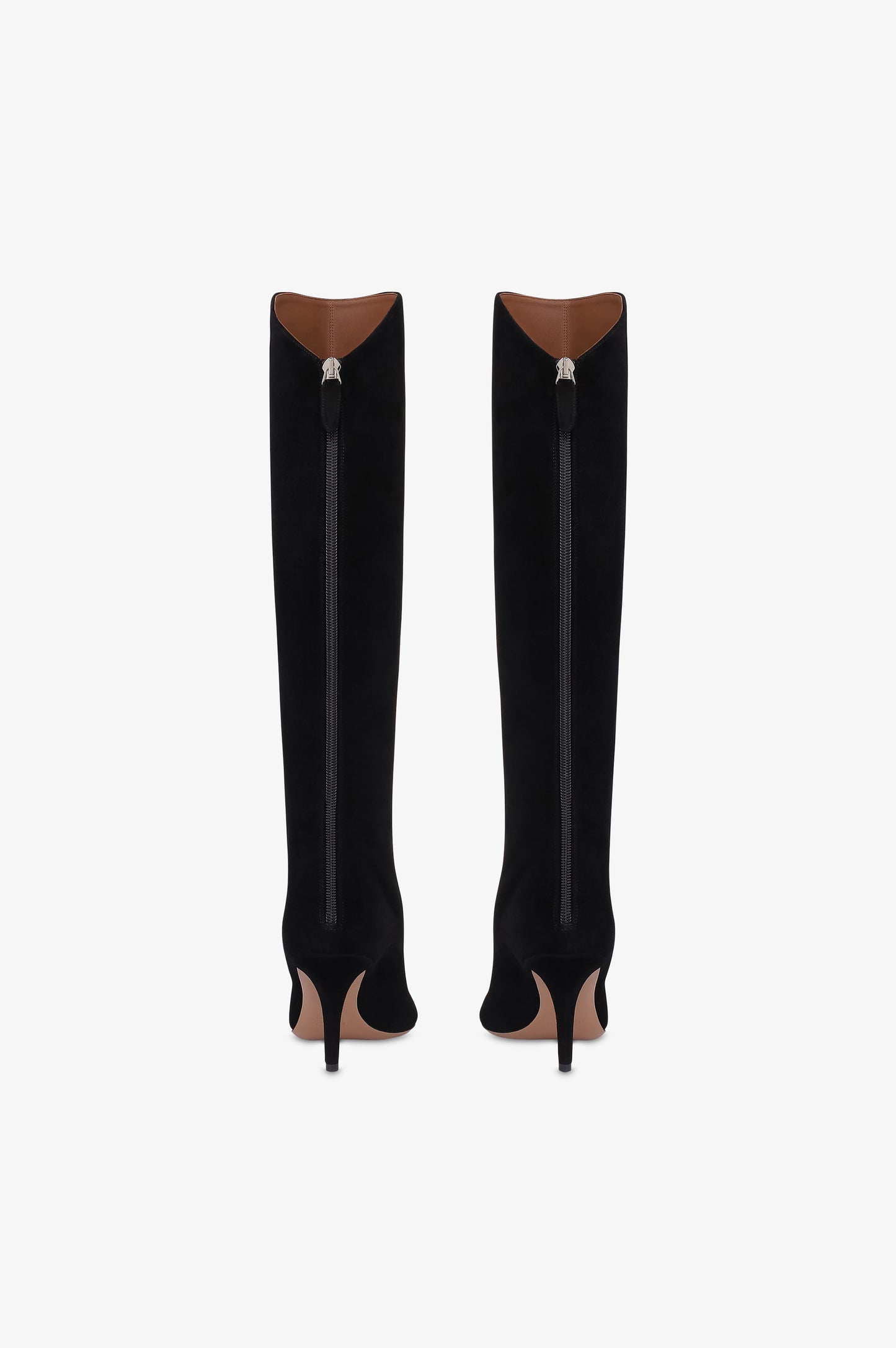 Botki z czarnej zamszowej skory