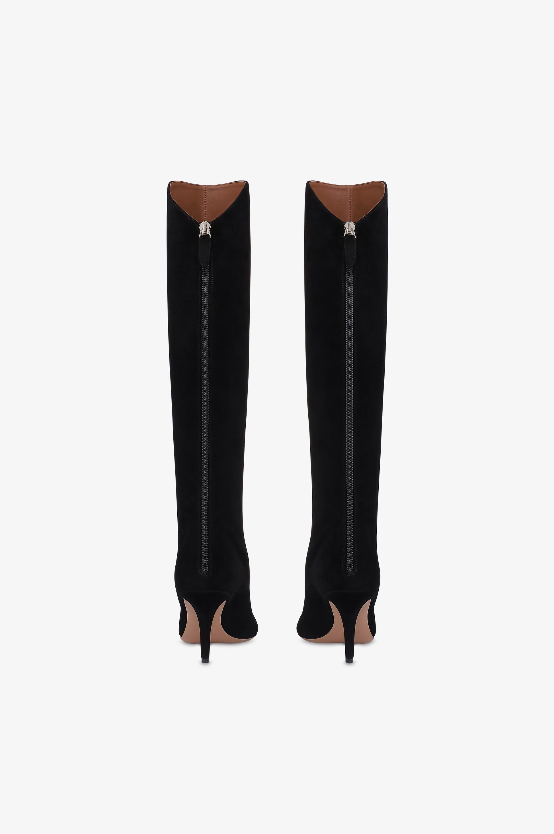 Botki z czarnej zamszowej skory