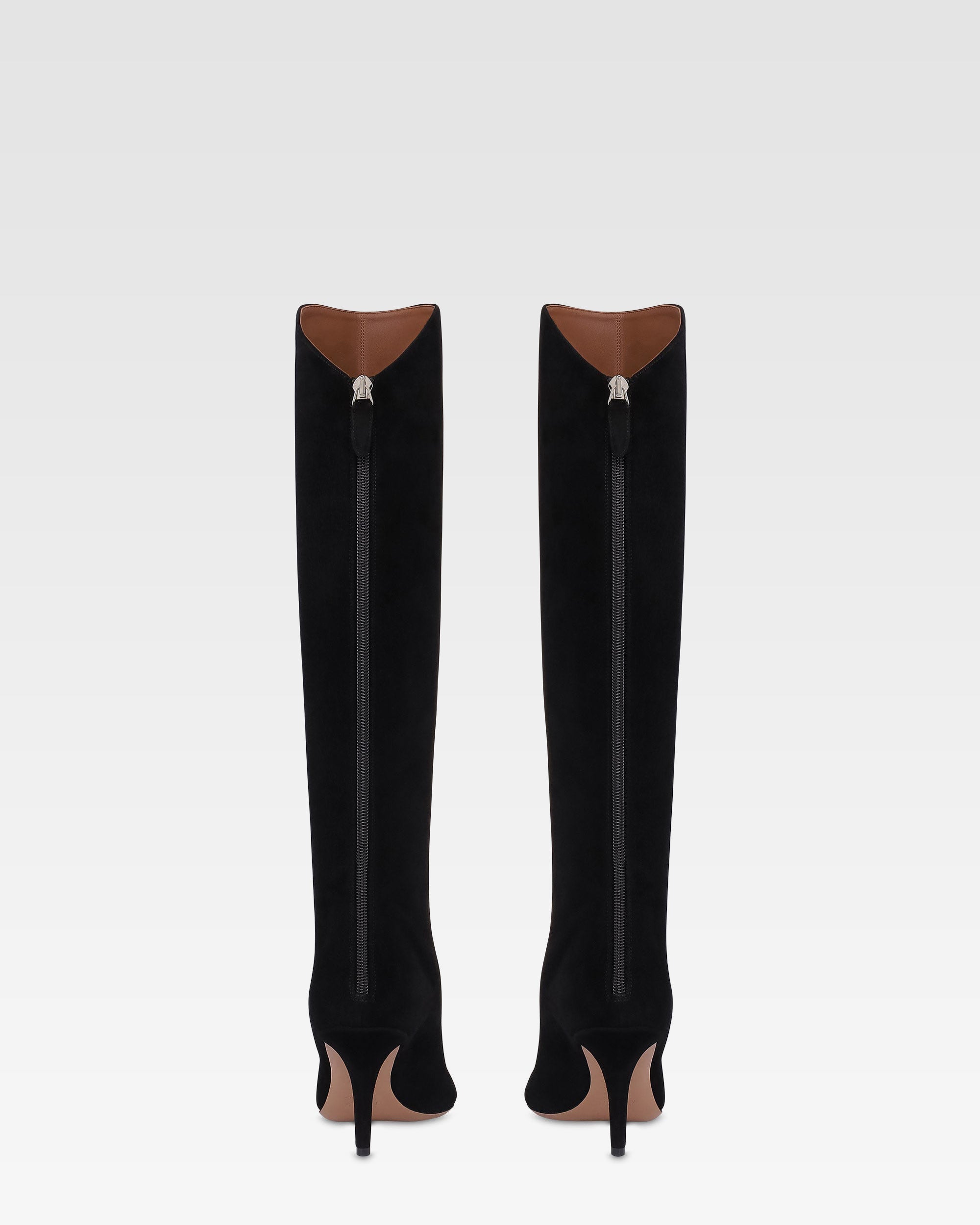 Bottes en cuir suede noir