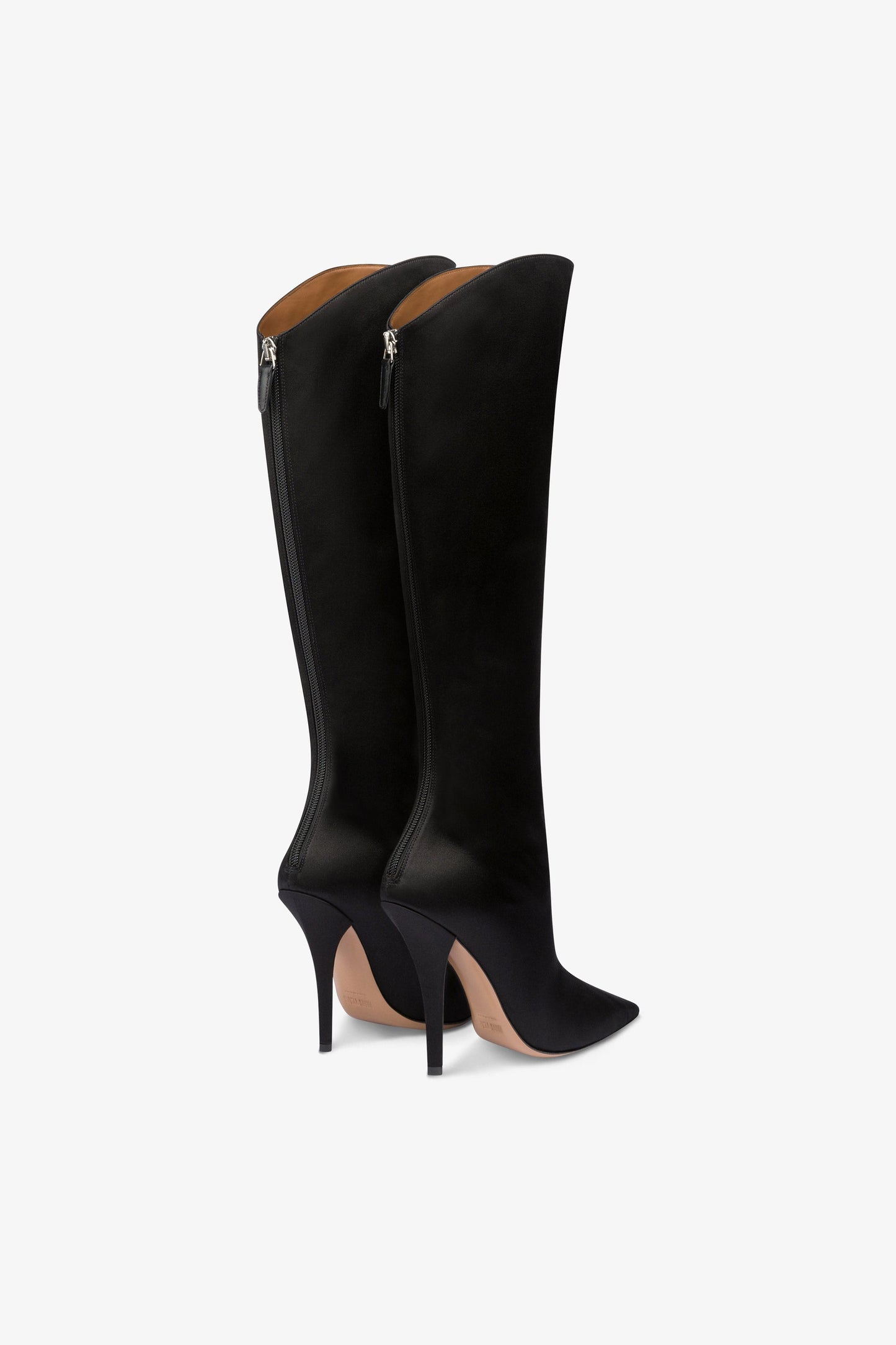 Bottes en satin noir