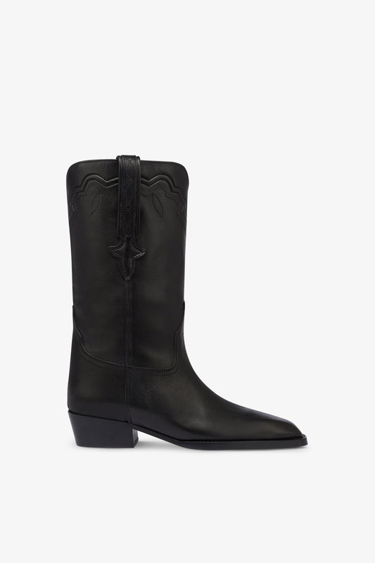 Bottes en cuir noir