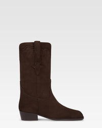 Botas de ante de becerro conac — Ebano