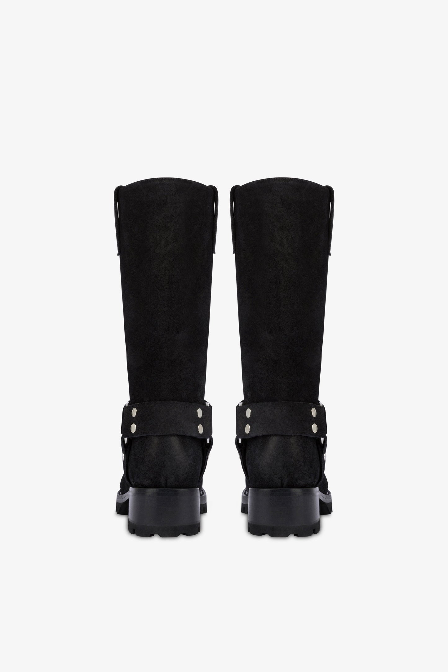 Bottes en cuir suede noir