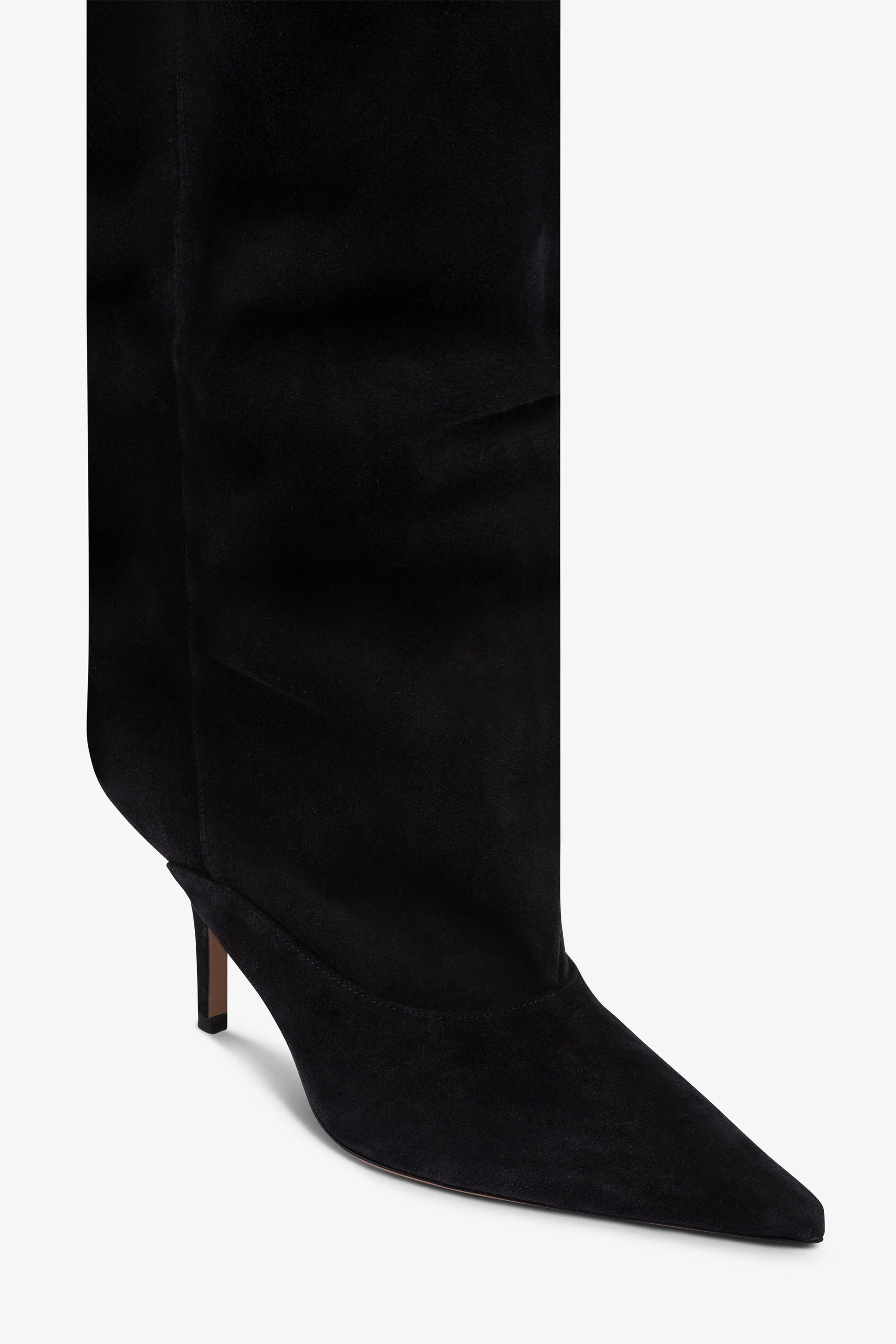 Bottes en cuir suede noir