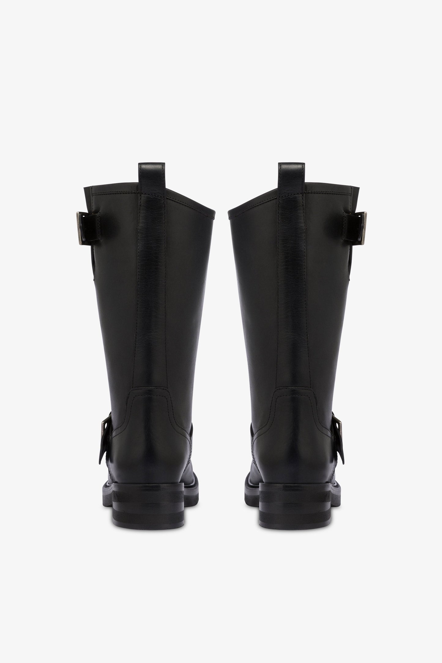 Bottes en cuir brosse noir