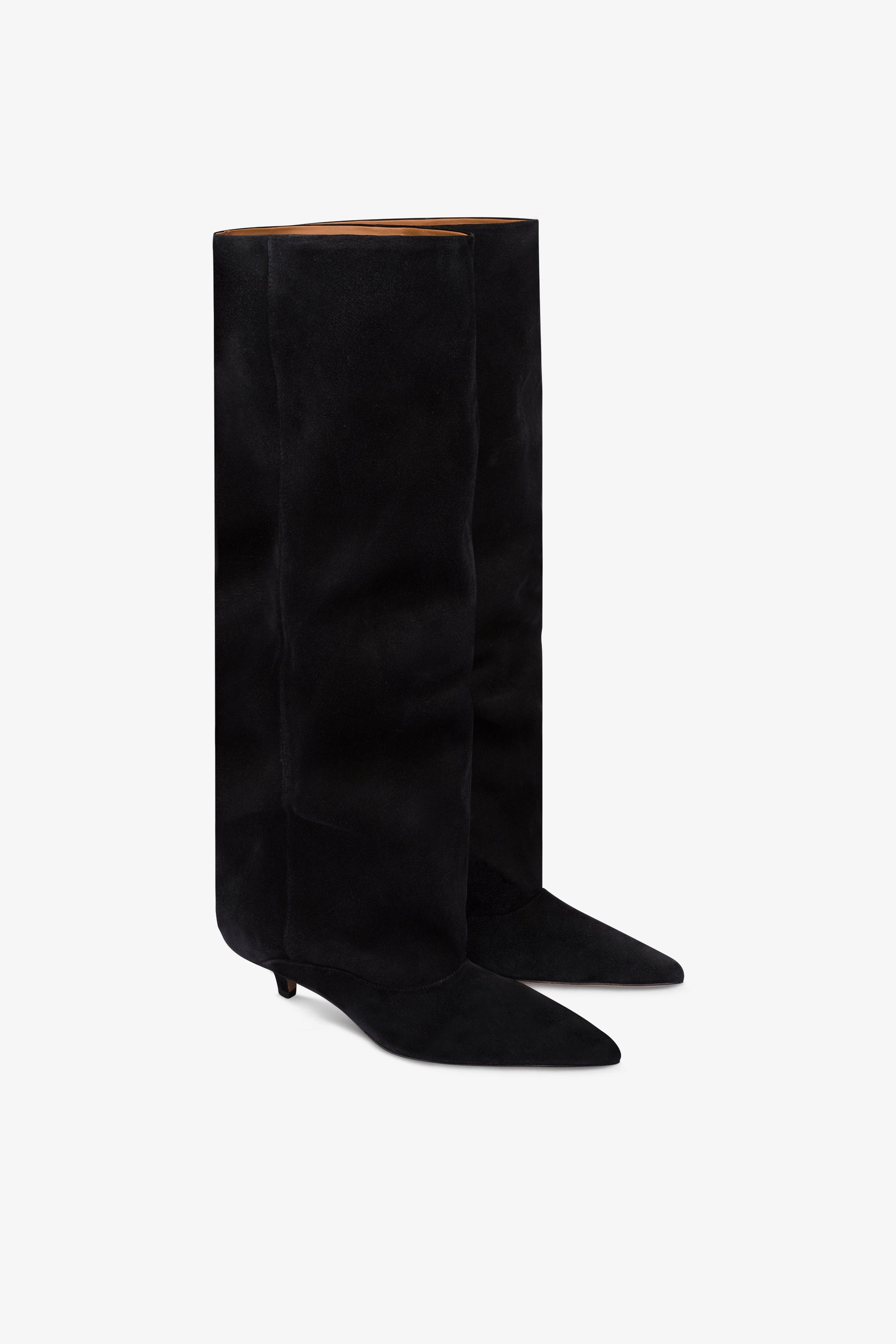 Bottes en cuir suede noir