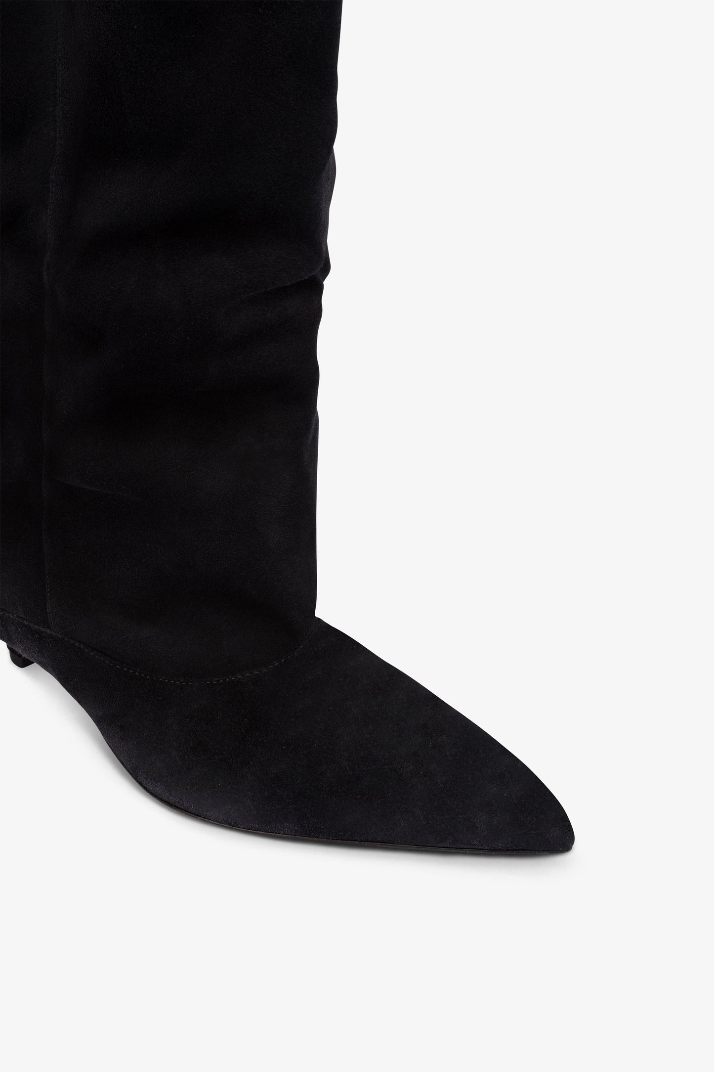 Bottes en cuir suede noir