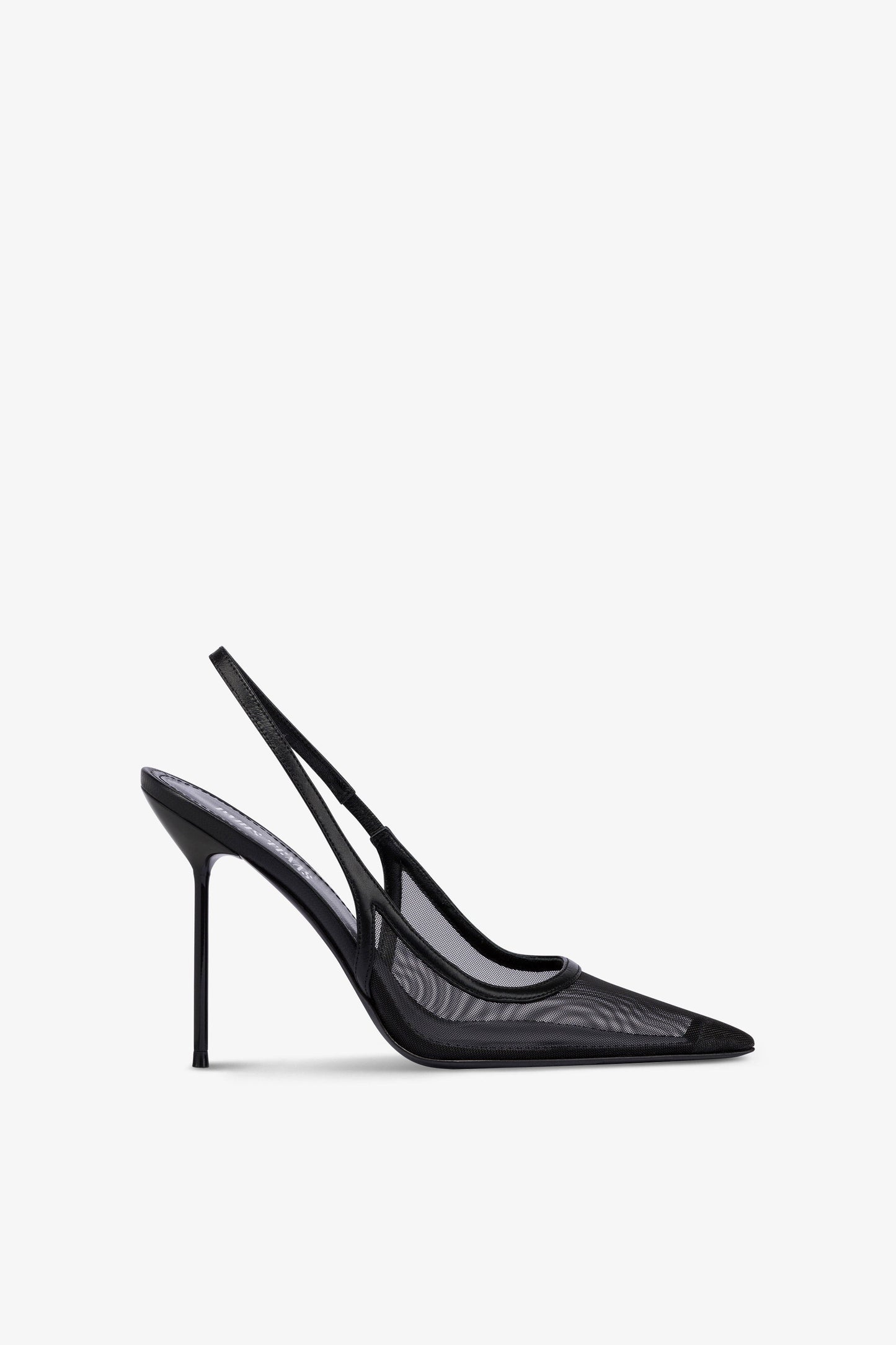 Slingback strech a rete fine nera