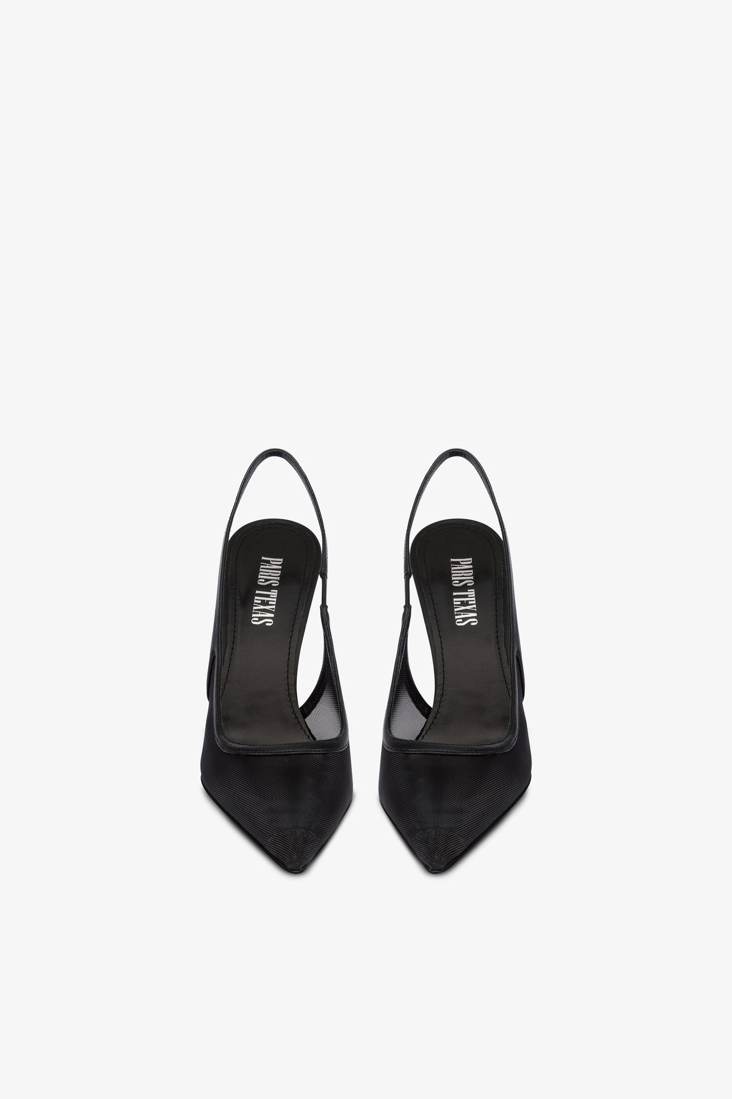 Slingback strech a rete fine nera