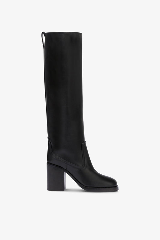 Bottes en cuir noir