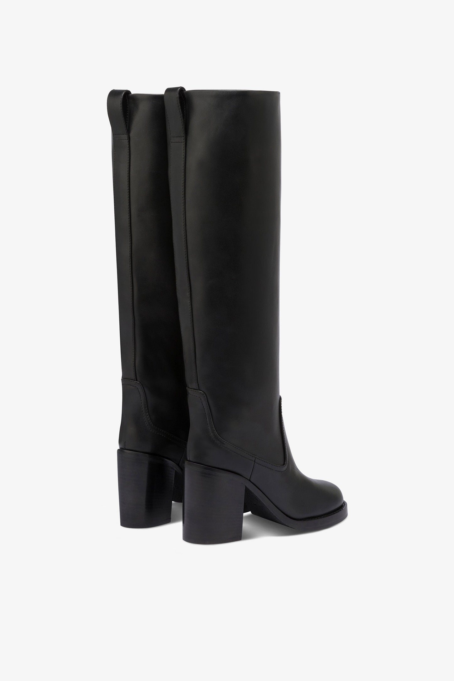 Bottes en cuir noir