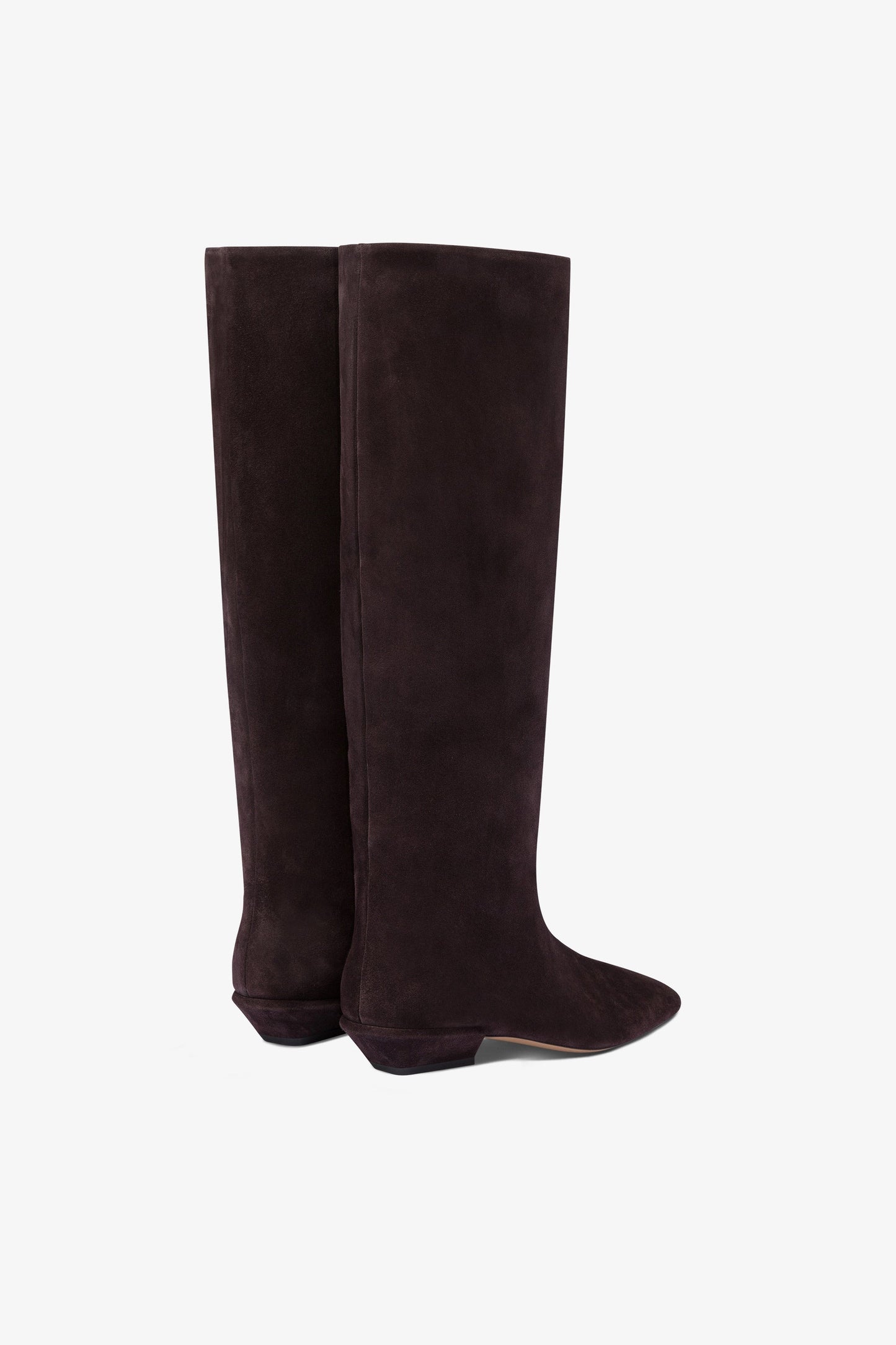 Bottes en cuir suede noir