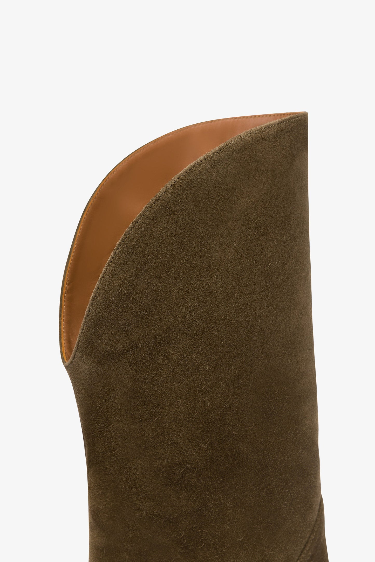 Bottes en cuir suede facon mousse d'hiver