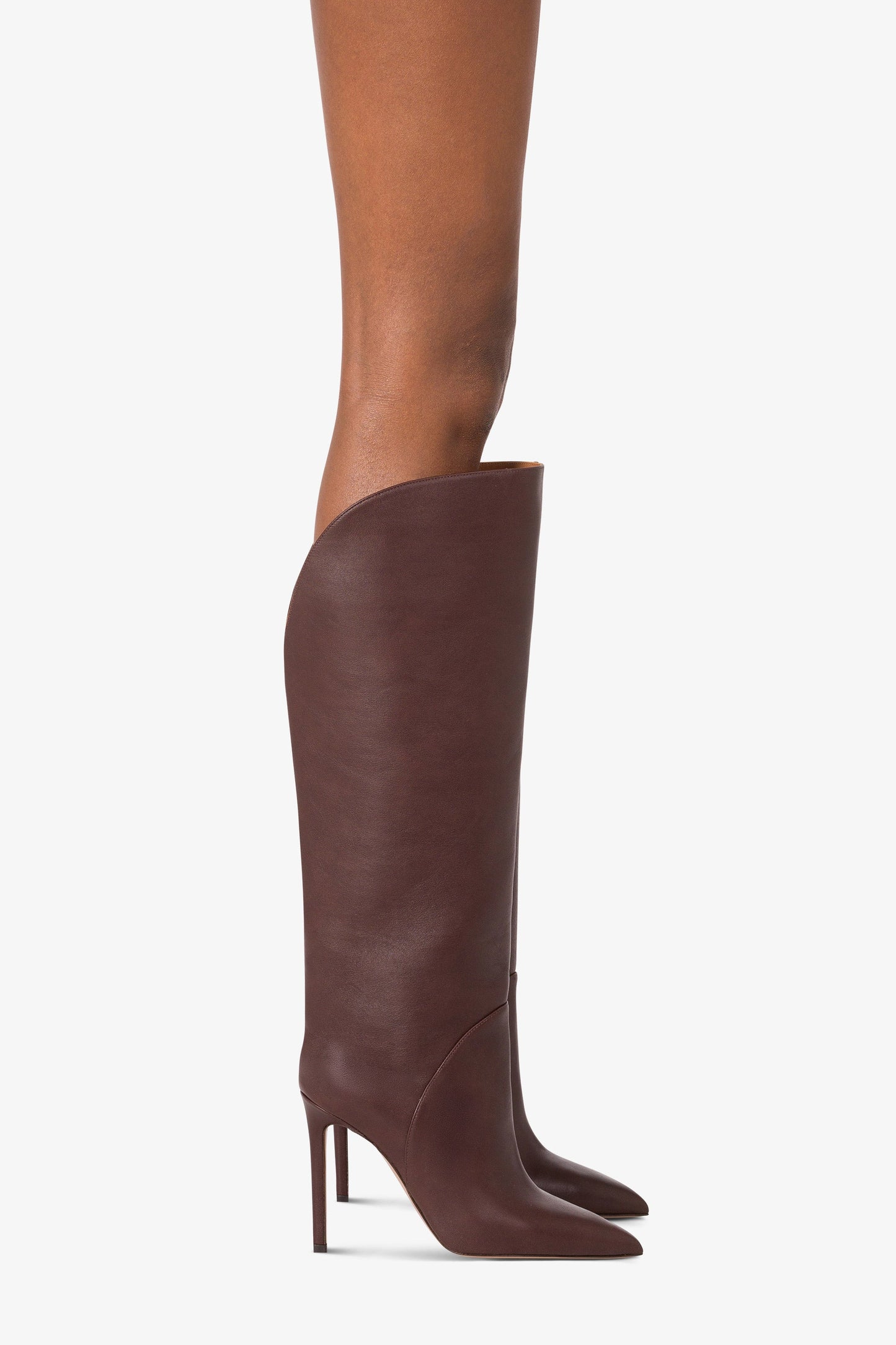 Bottes en cuir moka