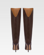 Botas de piel color moca