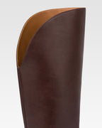 Botas de piel color moca