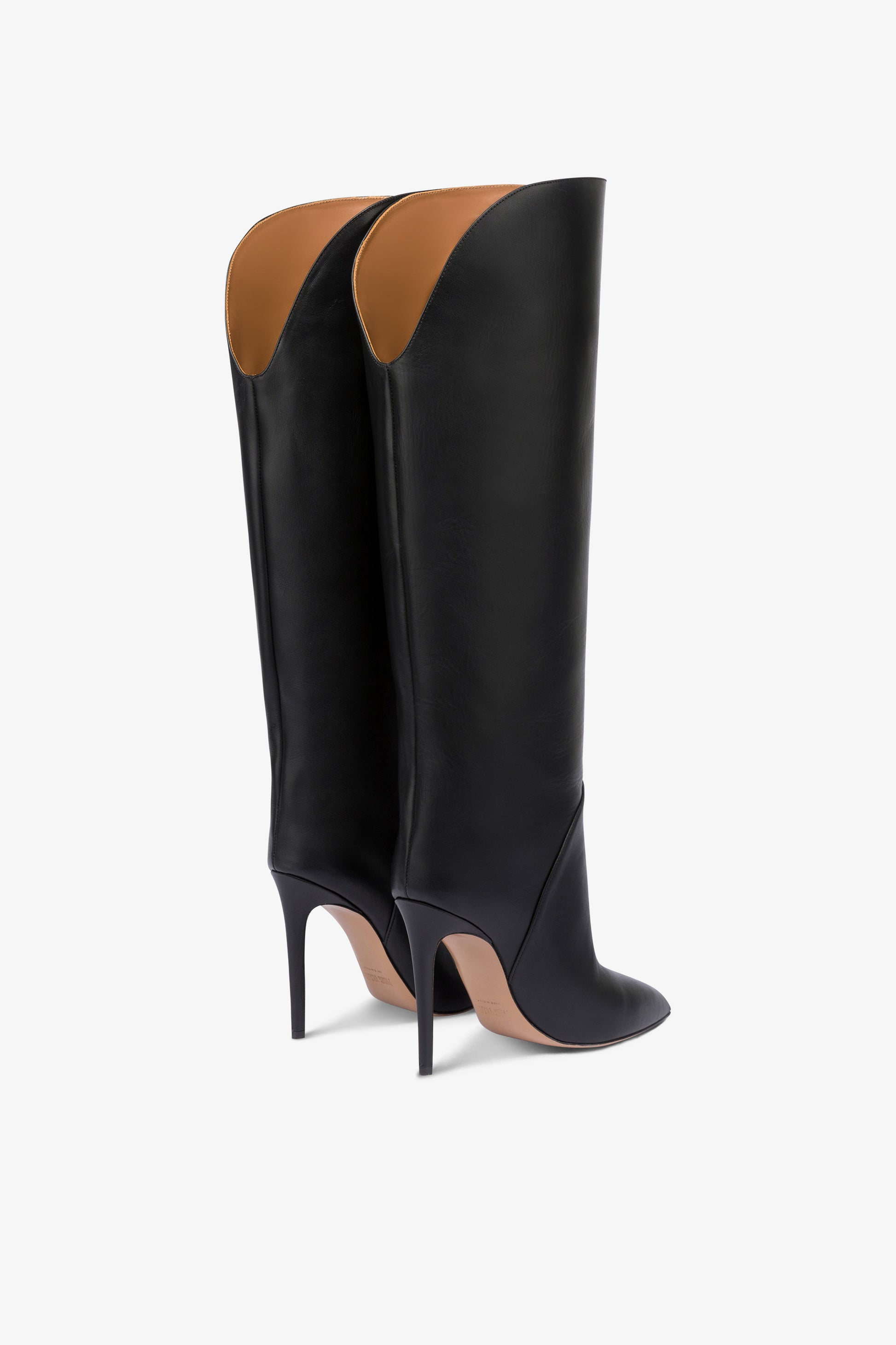 Bottes en cuir noir