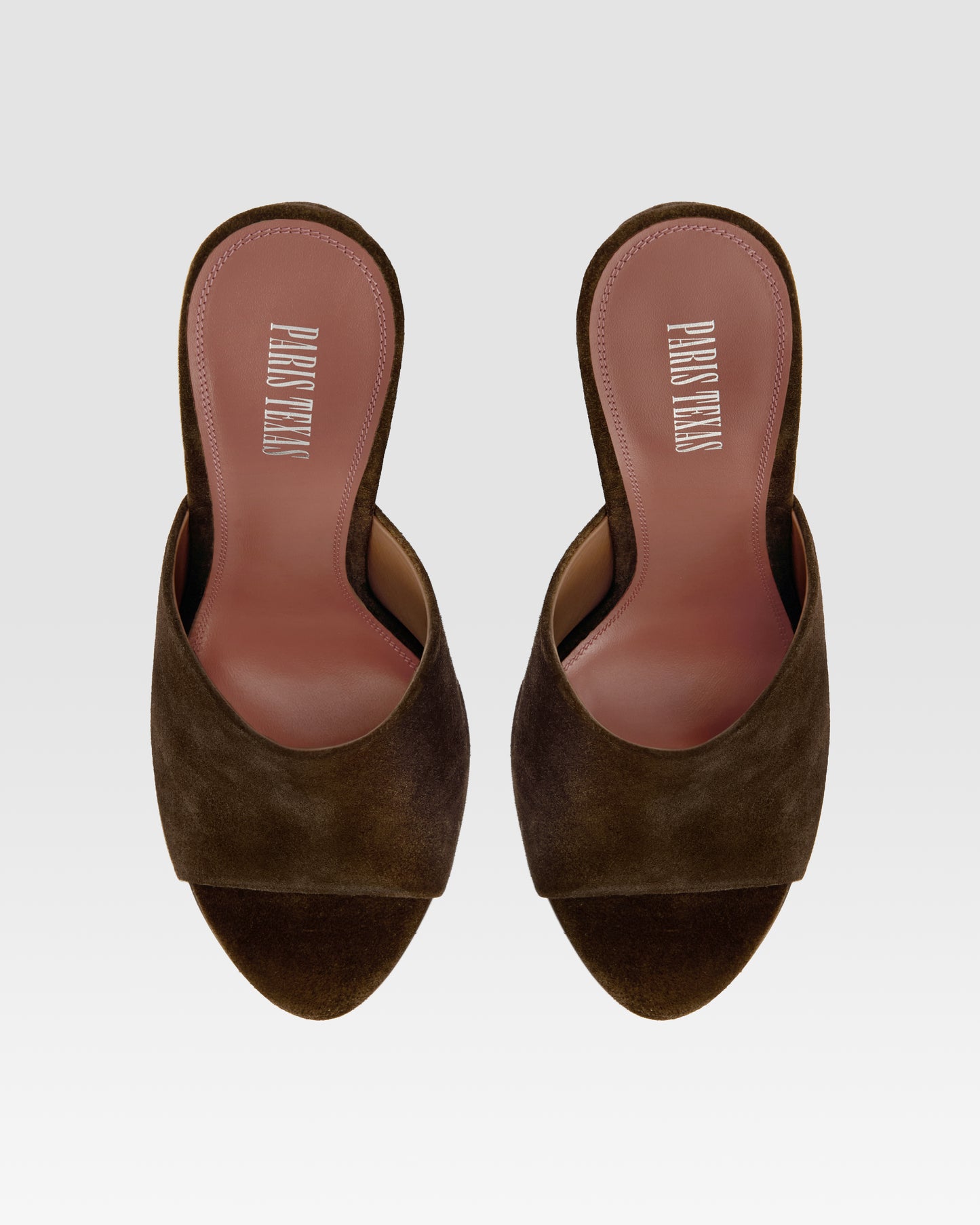 Sabots in ebony calf suede leather