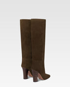 Botas de ante de becerro color ebano