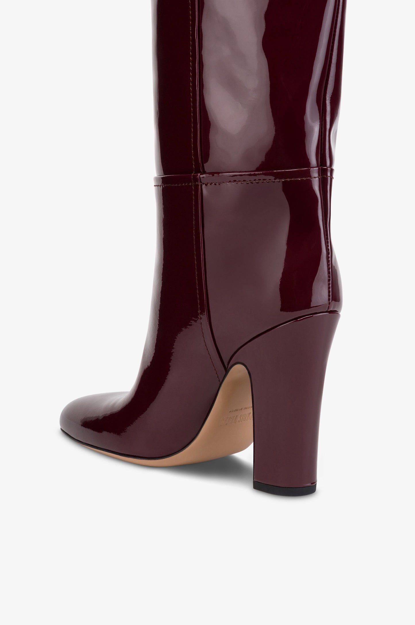 Stivali in vernice rouge noir