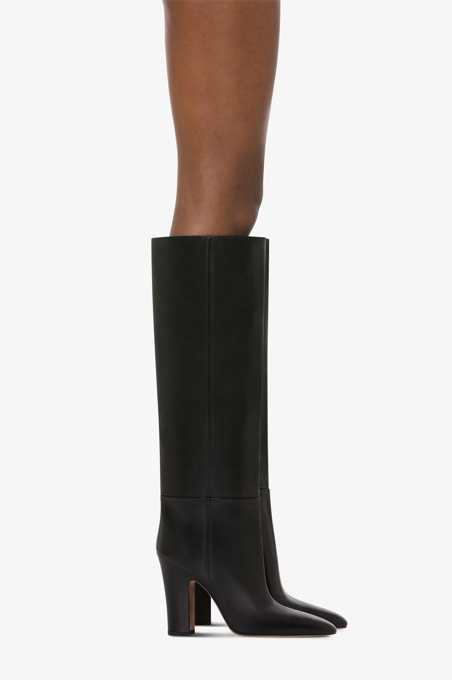 Bottes en cuir de veau noir