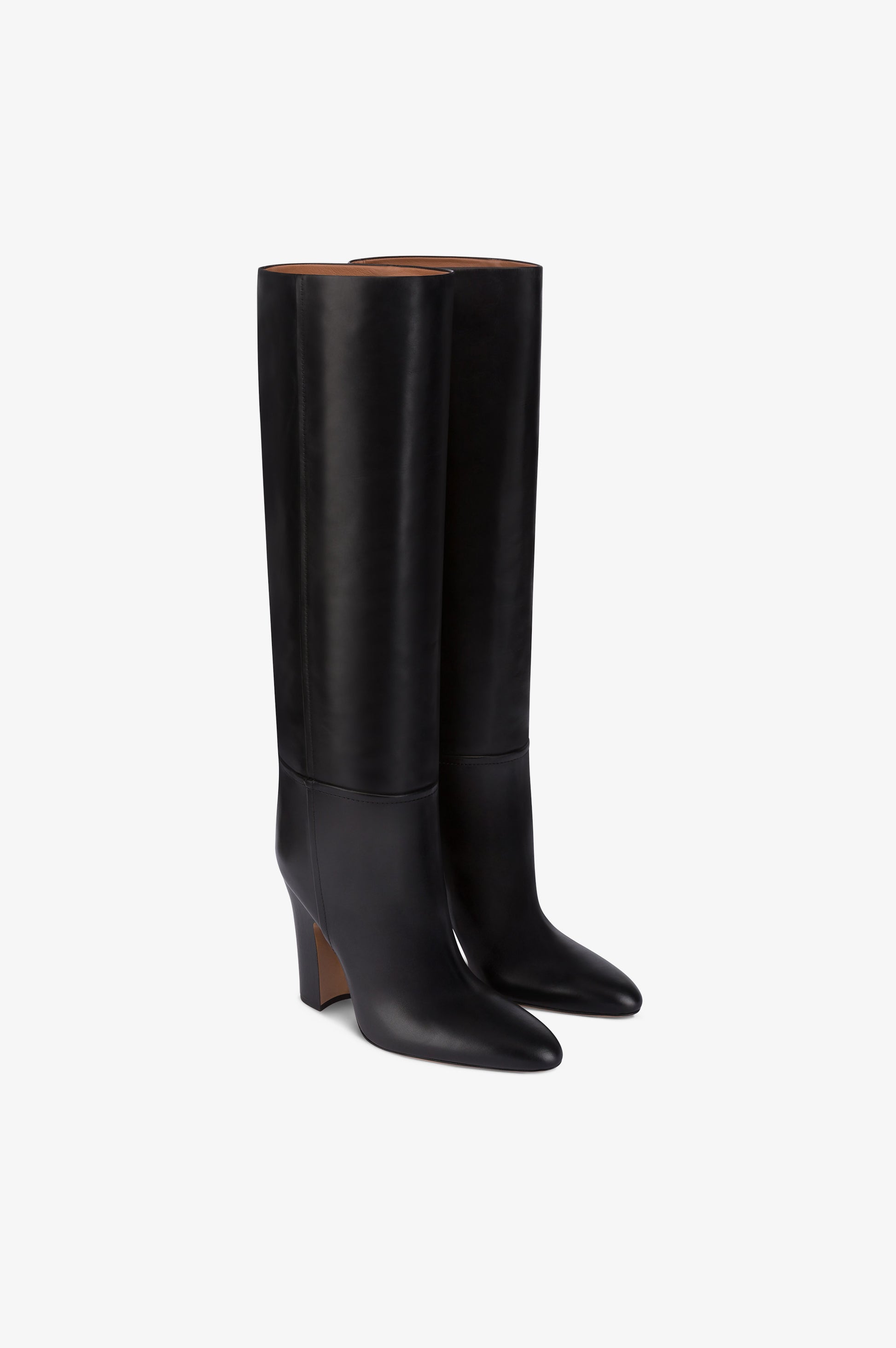 Bottes en cuir de veau noir