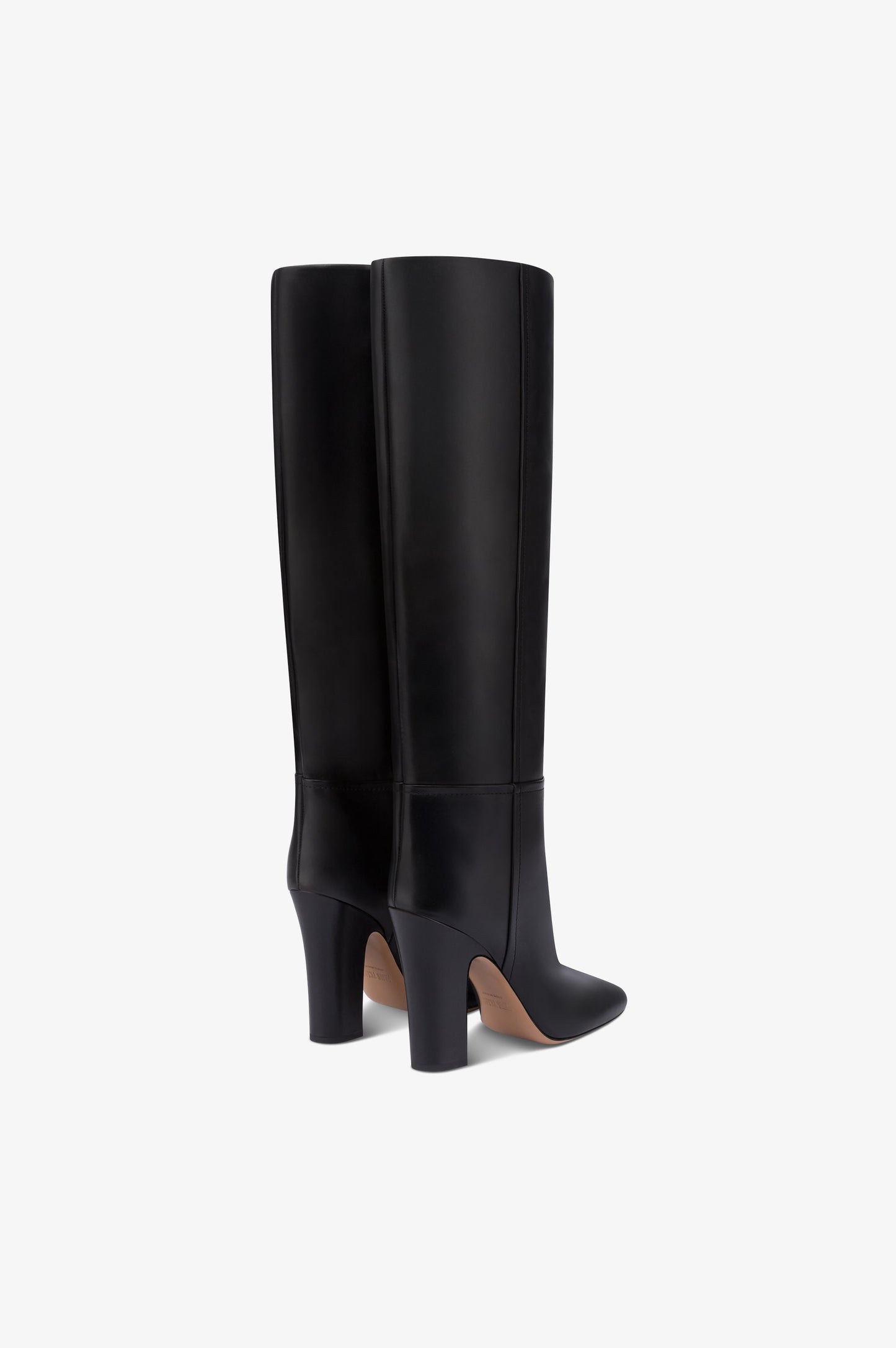 Bottes en cuir de veau noir