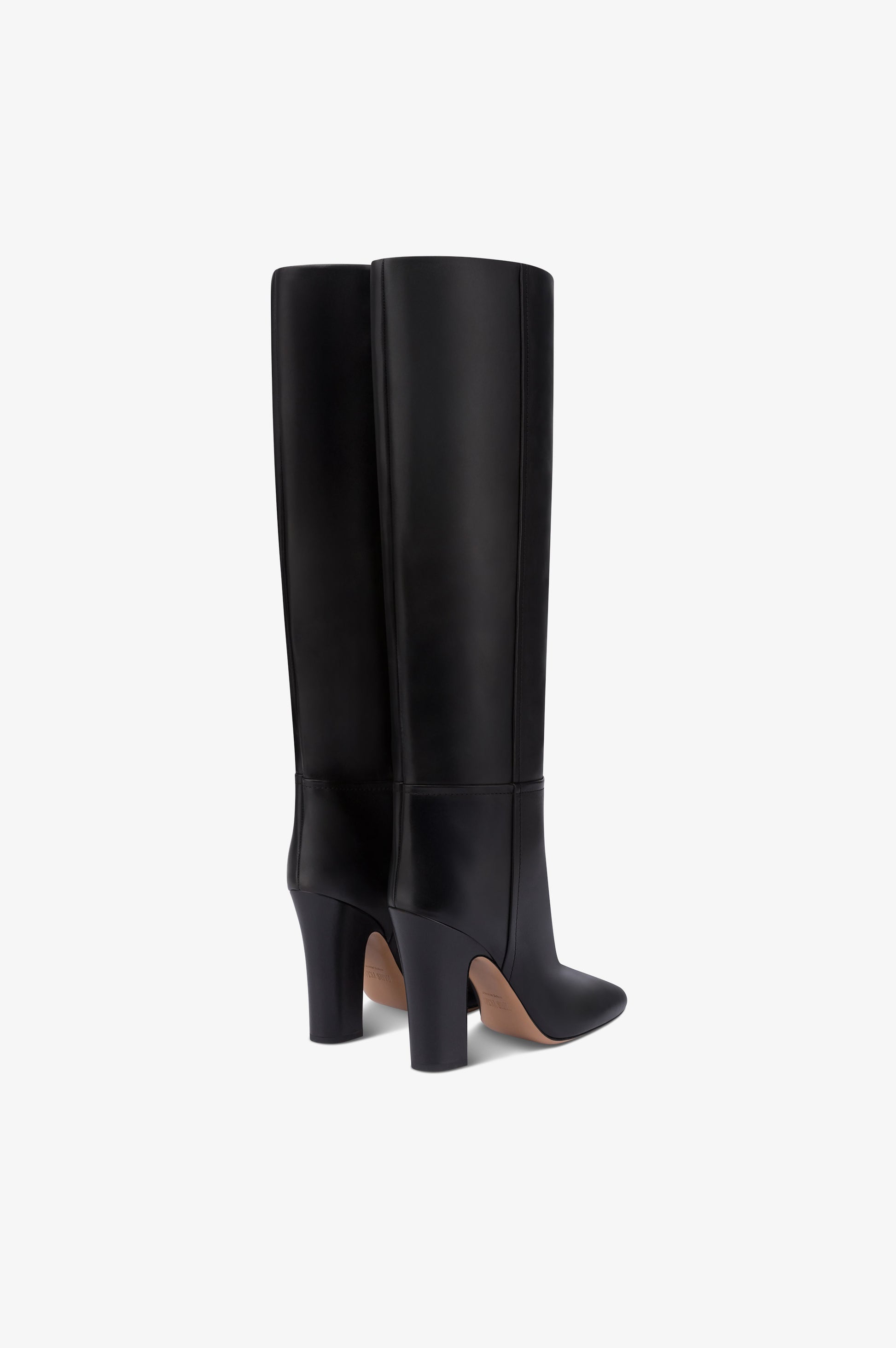 Bottes en cuir de veau noir