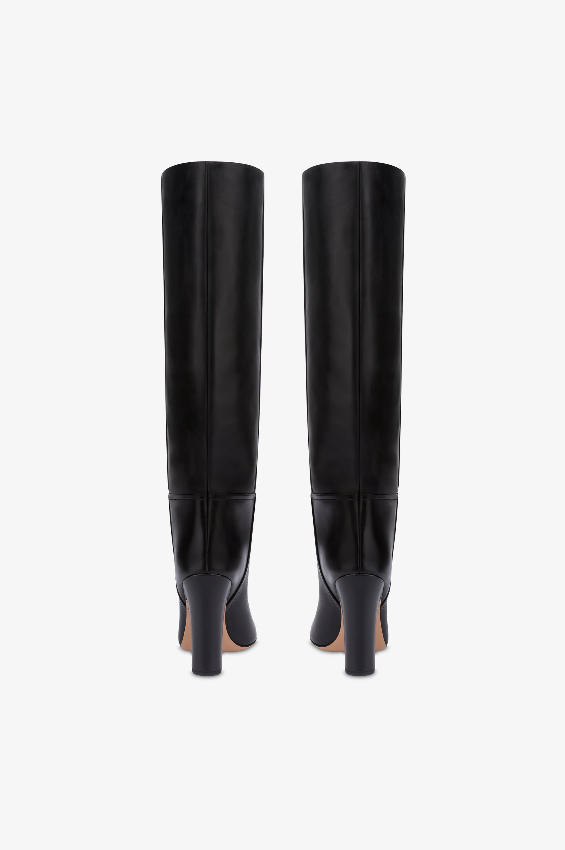 Bottes en cuir de veau noir
